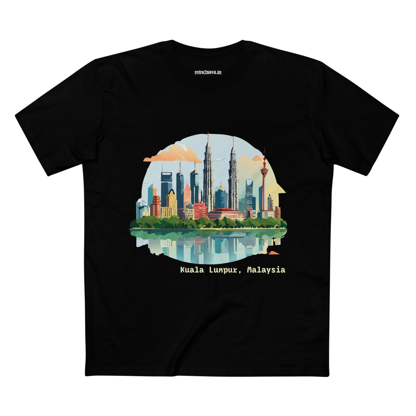 Kuala Lumpur Travel Shirt Unisex Premium Cotton Art Tee with Original Design for Travel Enthusiasts