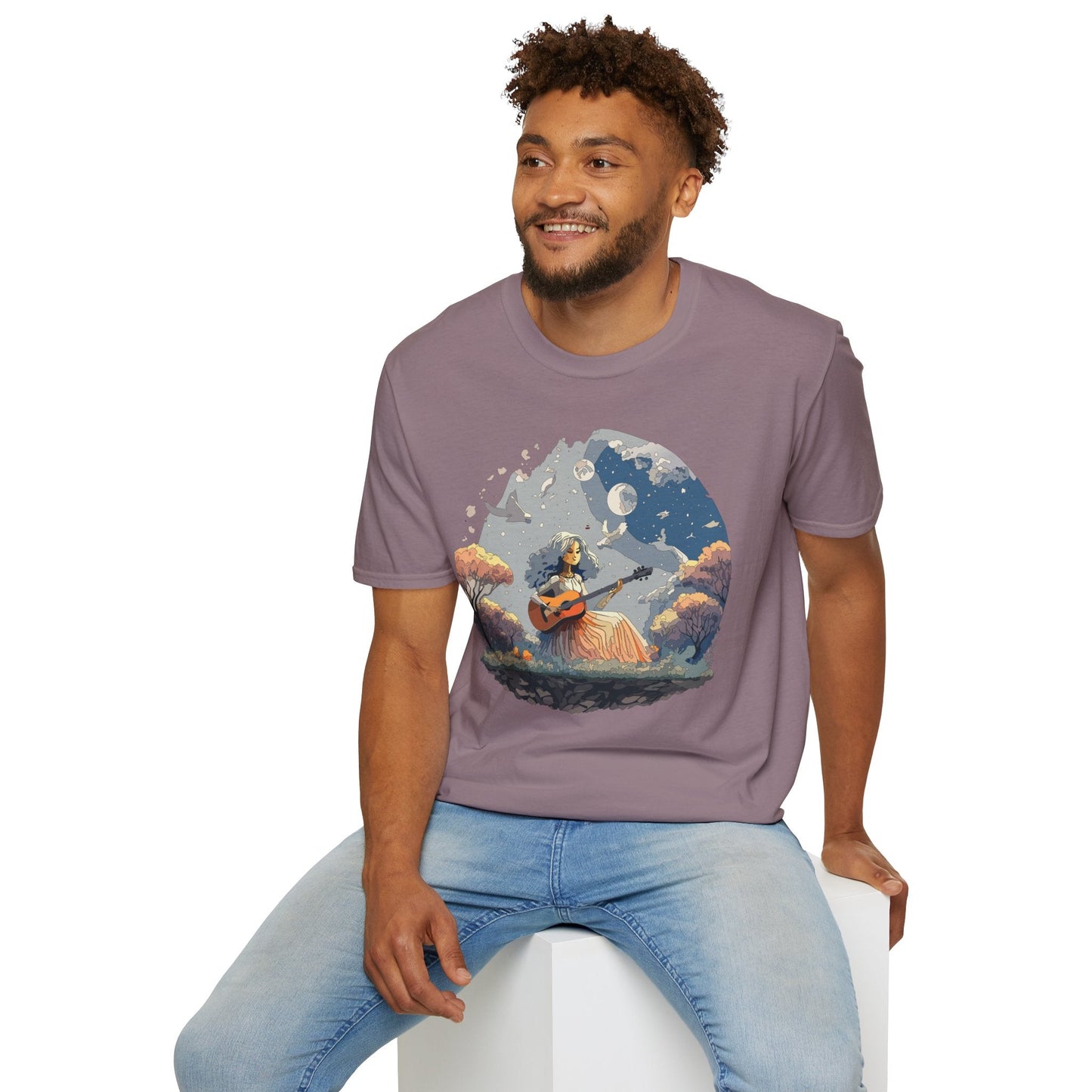 Womens Graphic T Shirt Art Design Tee Unisex Softstyle Cotton Shirt Everyday Comfort Durable Wear