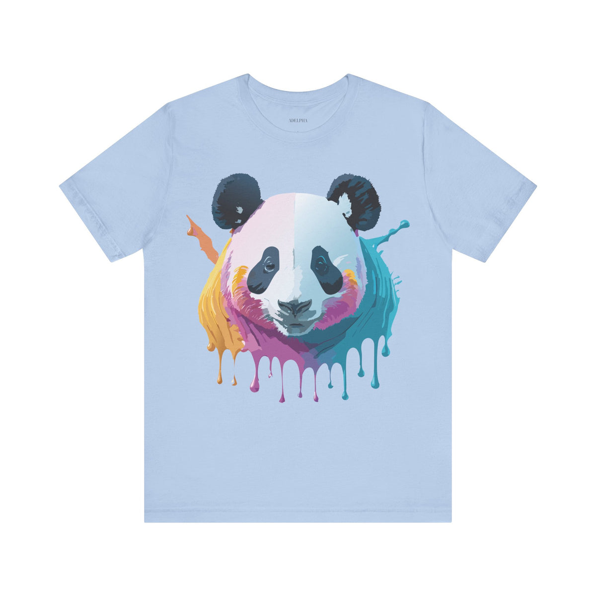Panda Graphic Unisex Cotton Bella+Canvas Tee with Art Animal Design e147