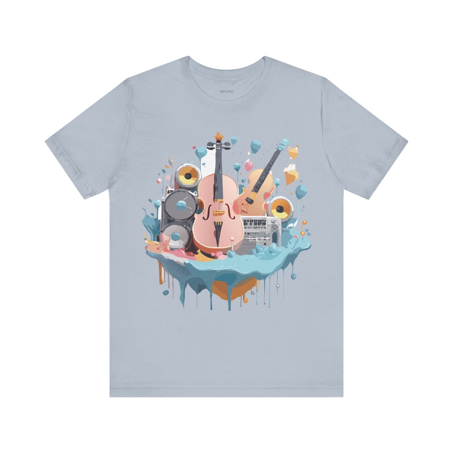 Adelpha Vintage Inspired Music Graphic T Shirt Unisex Jersey Short Sleeve Tee Artwork