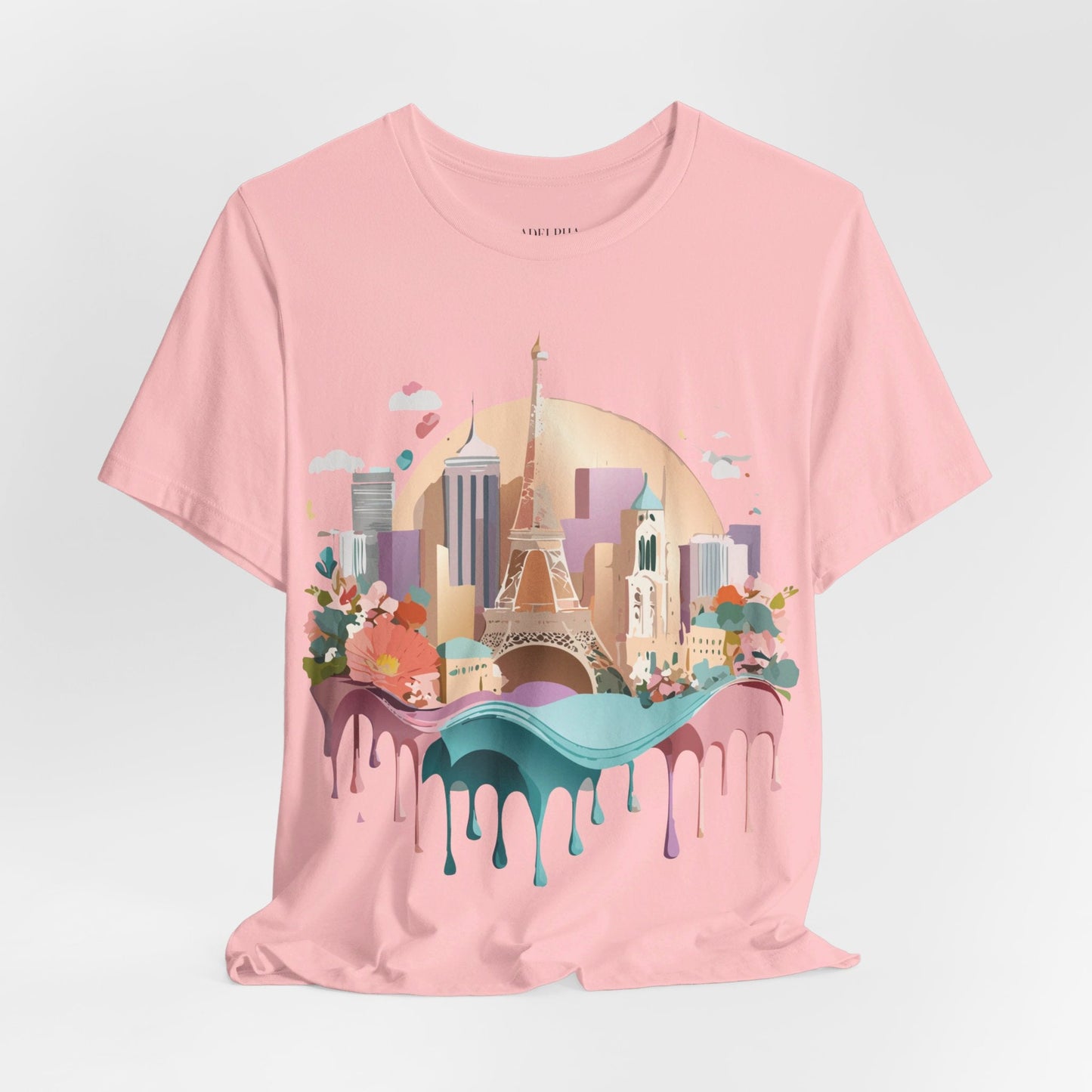 Tourist Shirt With Paris Graphic Tee Unisex Jersey Short Sleeve Art Design Adelpha Vintage Inspired