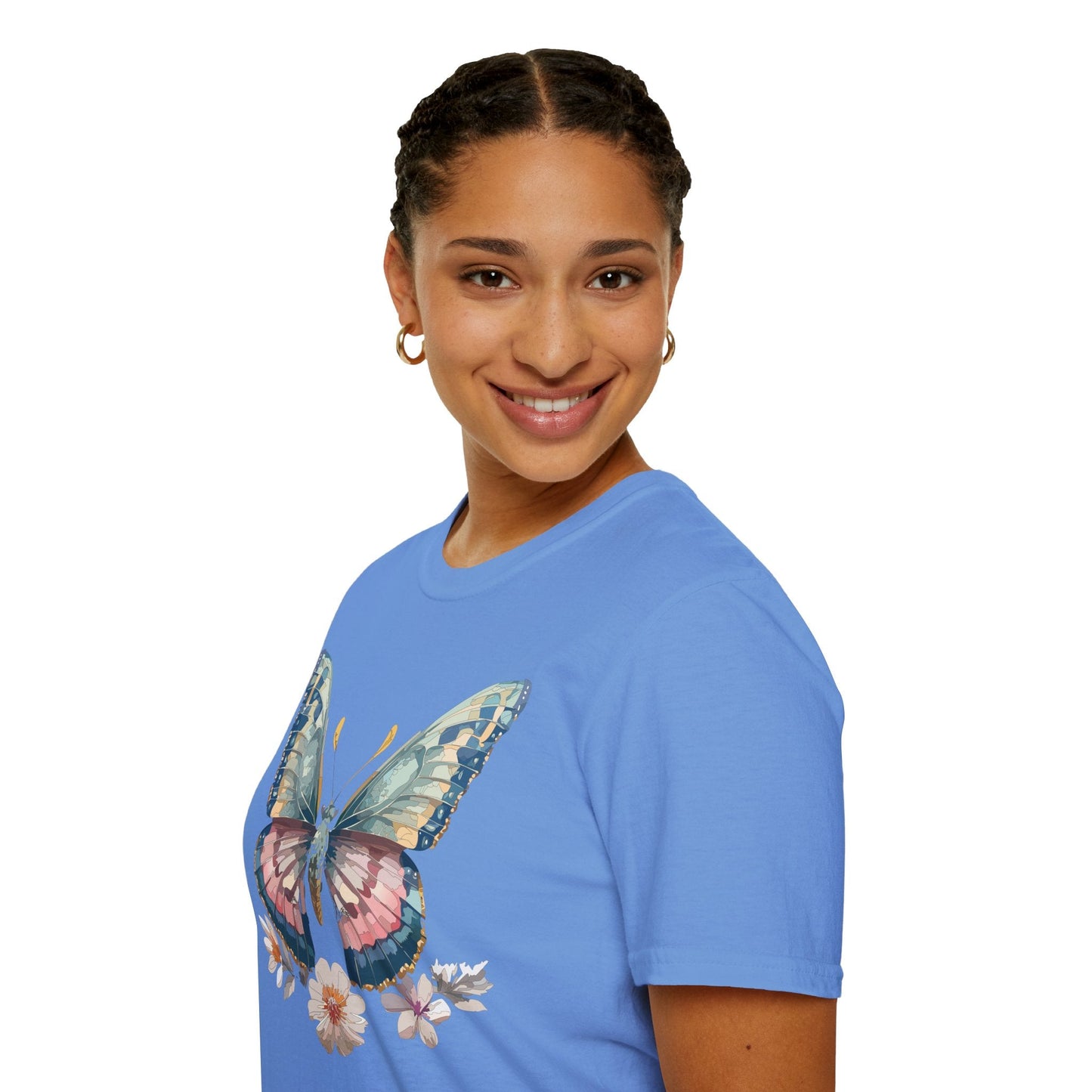 Butterfly Shirt Unisex Monarch Design Gildan Softstyle 64000 Ring Spun Cotton Tee