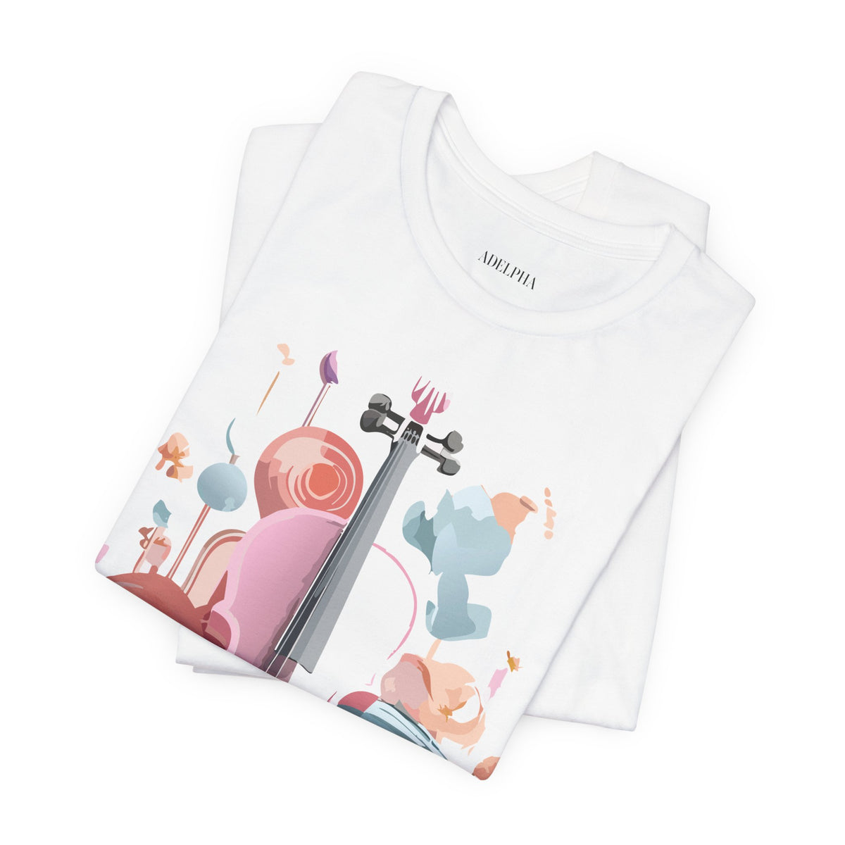 Music Graphic Unisex Cotton Bella+Canvas Tee with Art Design m150