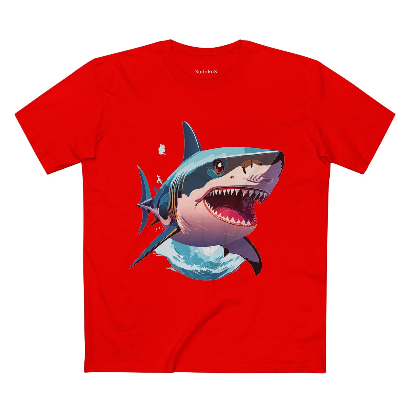 Shark Graphic Unisex 100 Cotton Staple Tee with Animal Design Artwork 11