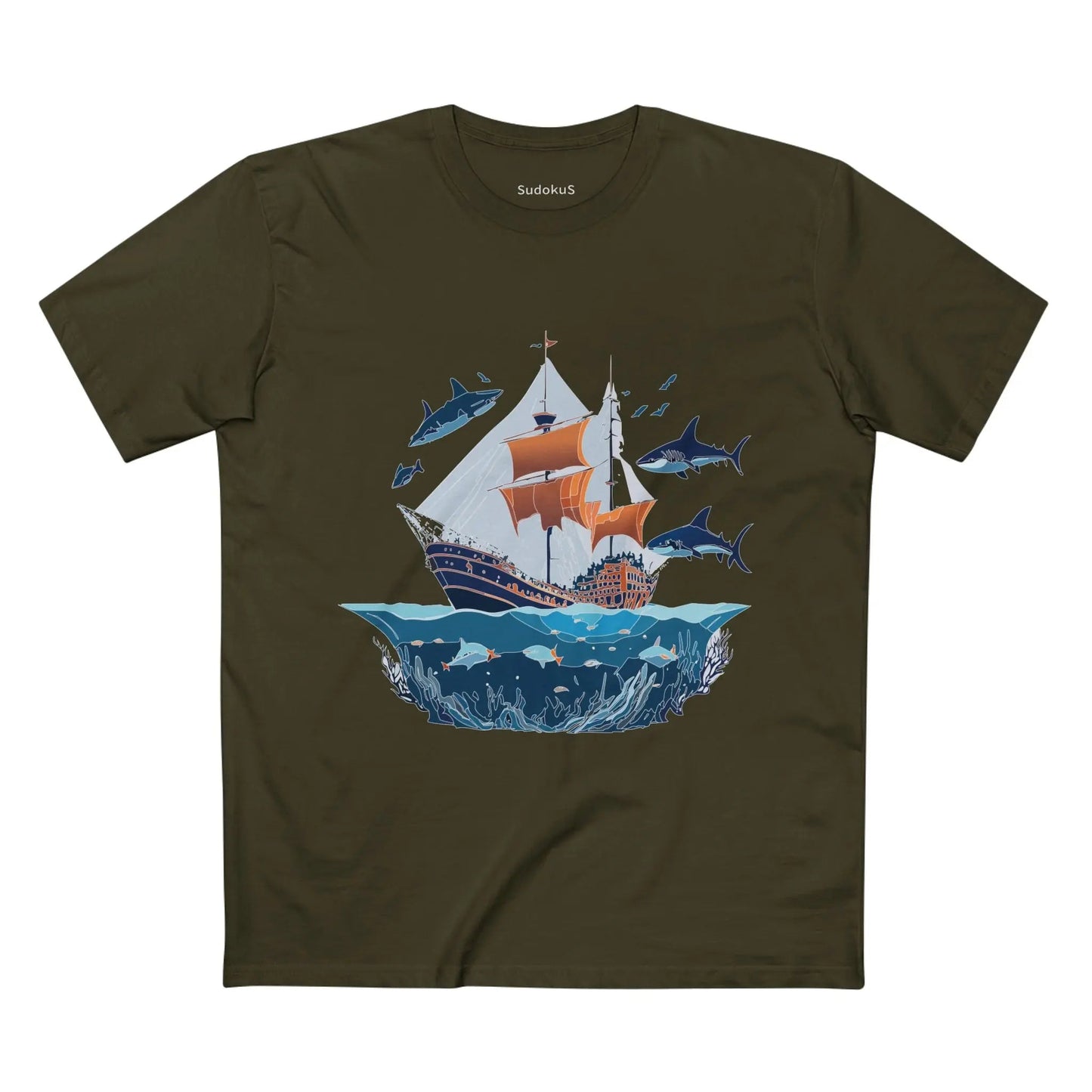 Ocean Coast Graphic Unisex 100 Cotton Staple Tee 32