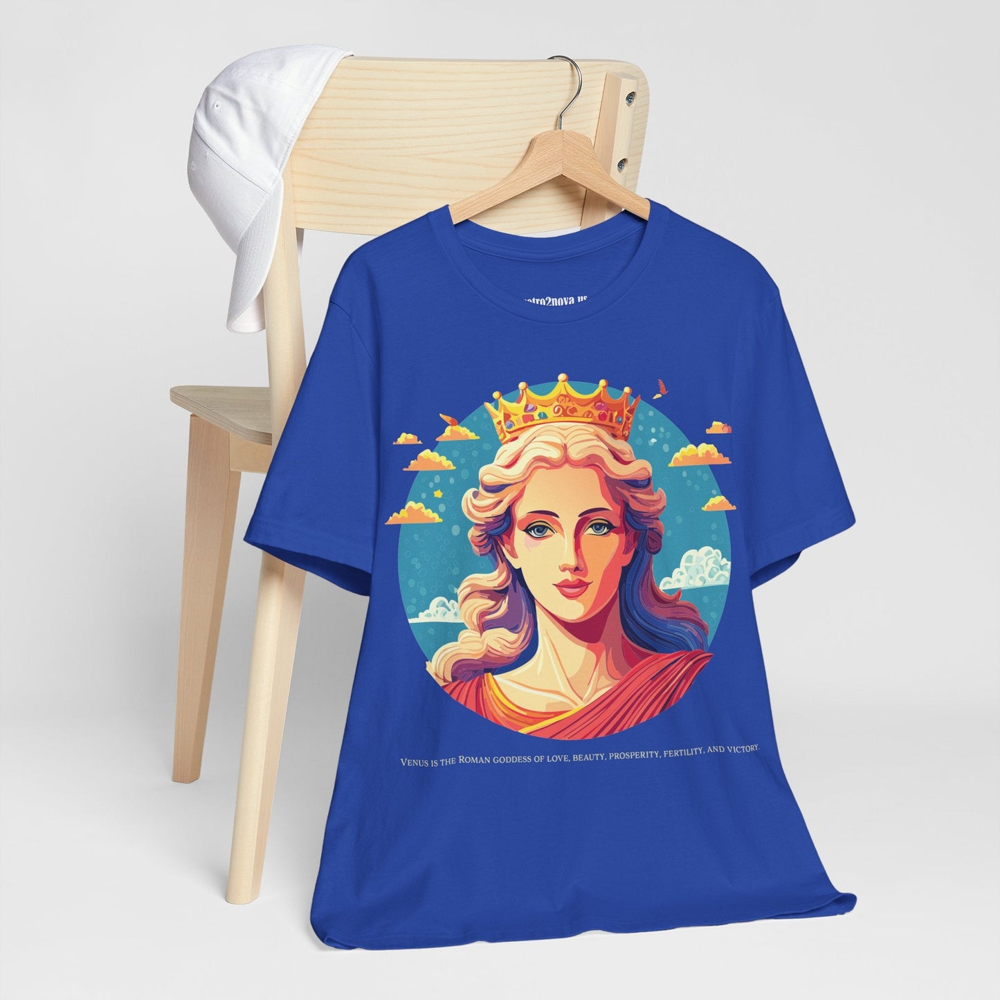 Goddess Venus Graphic Tee Unisex Cotton Short Sleeve Shirt With Original Retro2Nova Artwork