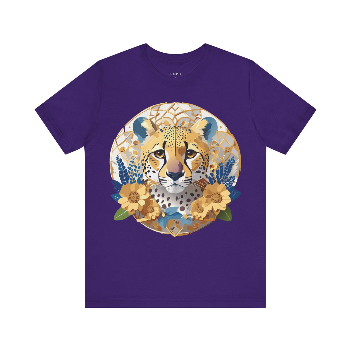 Medallion Graphic Unisex Cotton Bella+Canvas Tee with Floral Art Design n146