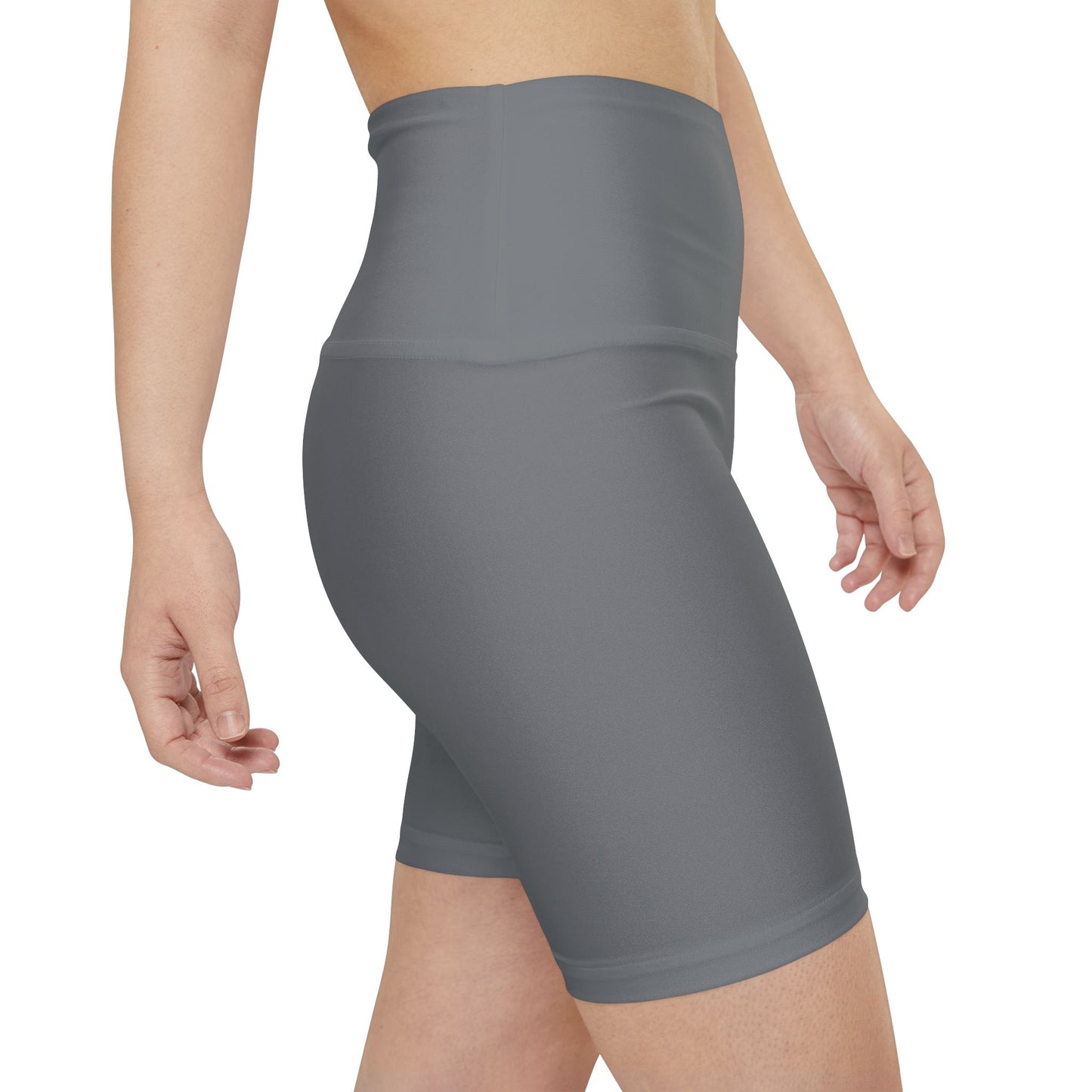 Grey Women's Grey High-Waist Workout Shorts – Performance Biker Shorts