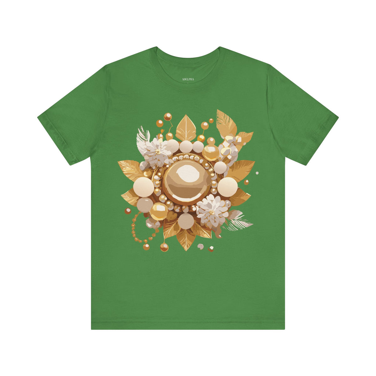 Jewelry Graphic Unisex Cotton Bella+Canvas Tee with Gemstones Art Design m35