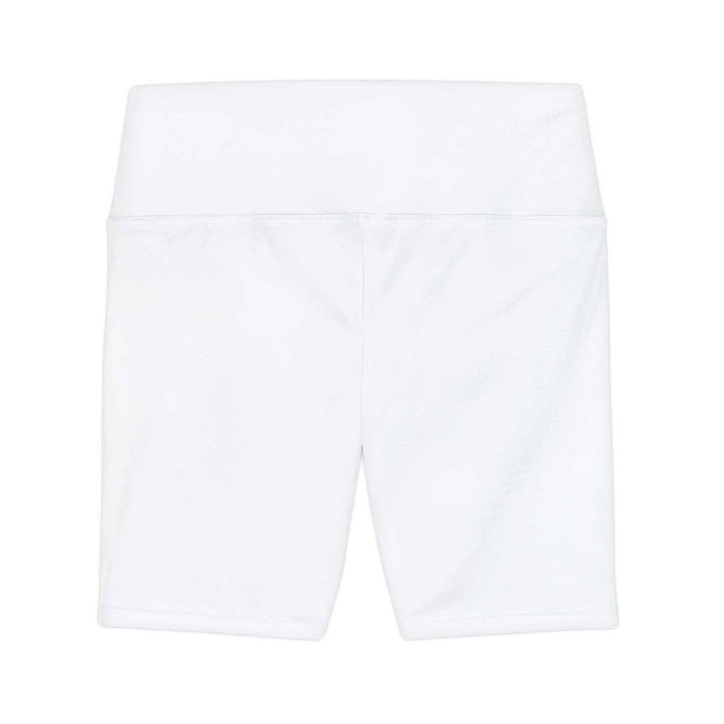 True White Women's Workout Shorts — High-Waist Athletic Biker Shorts (AOP)