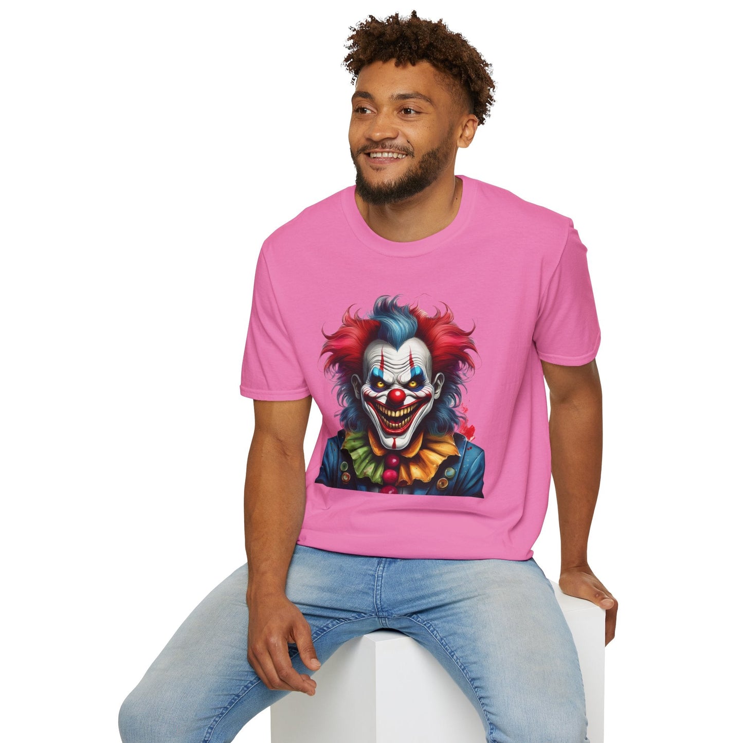 Unisex Clown Shirt Funny Man Tee Circus Theme Shirt Scary Man Shirt Softstyle Comfort