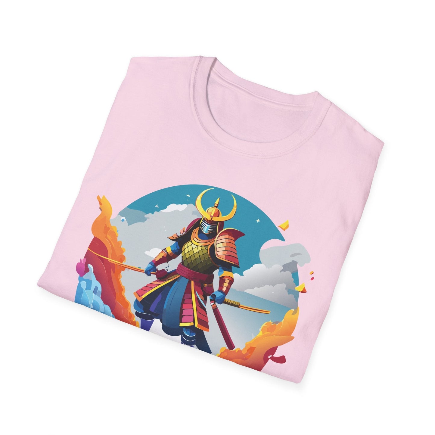Samurai Shirt Unisex Gildan Softstyle 64000 Tee 100 Percent Ring Spun Cotton Lightweight