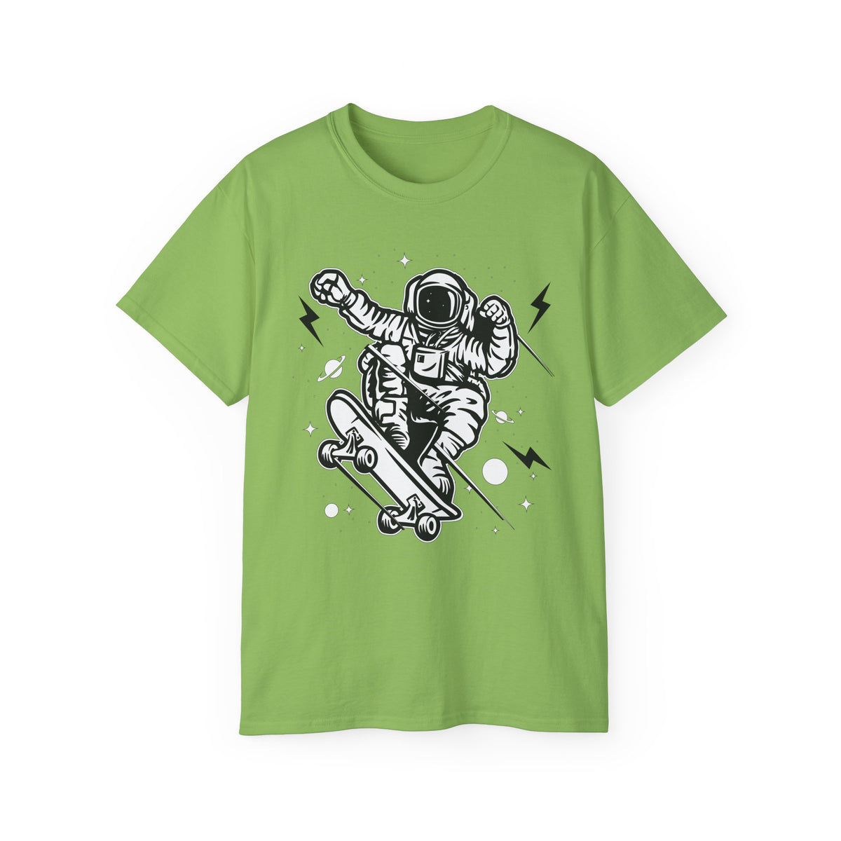 Astronaut Cartoon Graphic Tee Unisex 100 Cotton Gildan T-Shirt