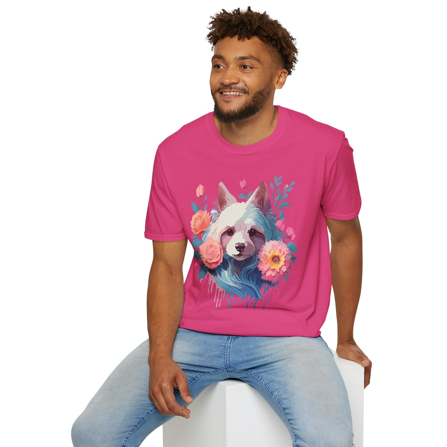 Dog Shirt Unisex Softstyle Cotton Tee Gildan 64000 With Animal Designs