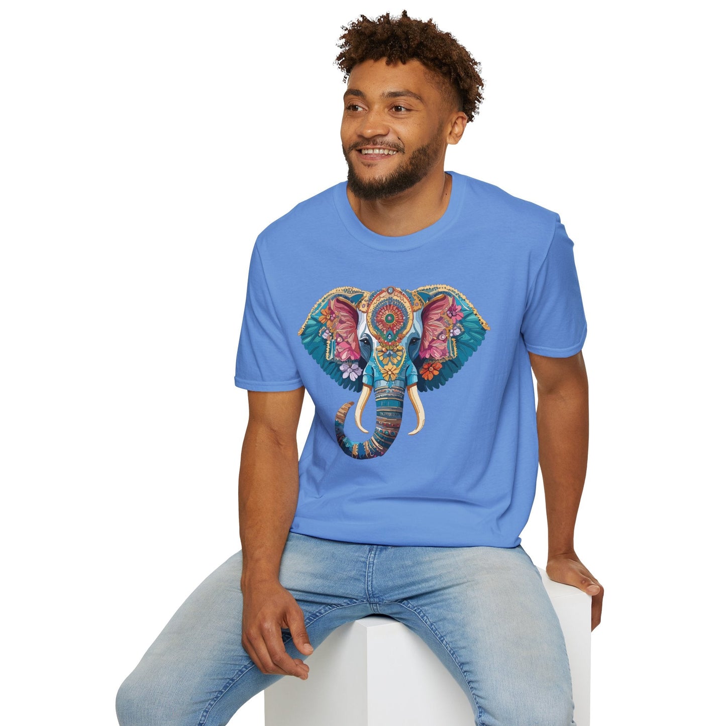 Unisex Elephant Graphic T Shirt Cartoon Elephant Tee Gildan Softstyle 64000 Premium Cotton