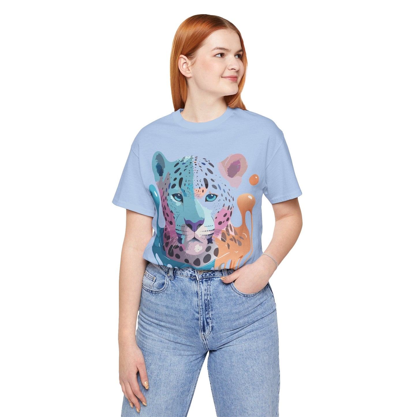 Cheetah Graphic Unisex 100 Cotton Artwork Tee 8