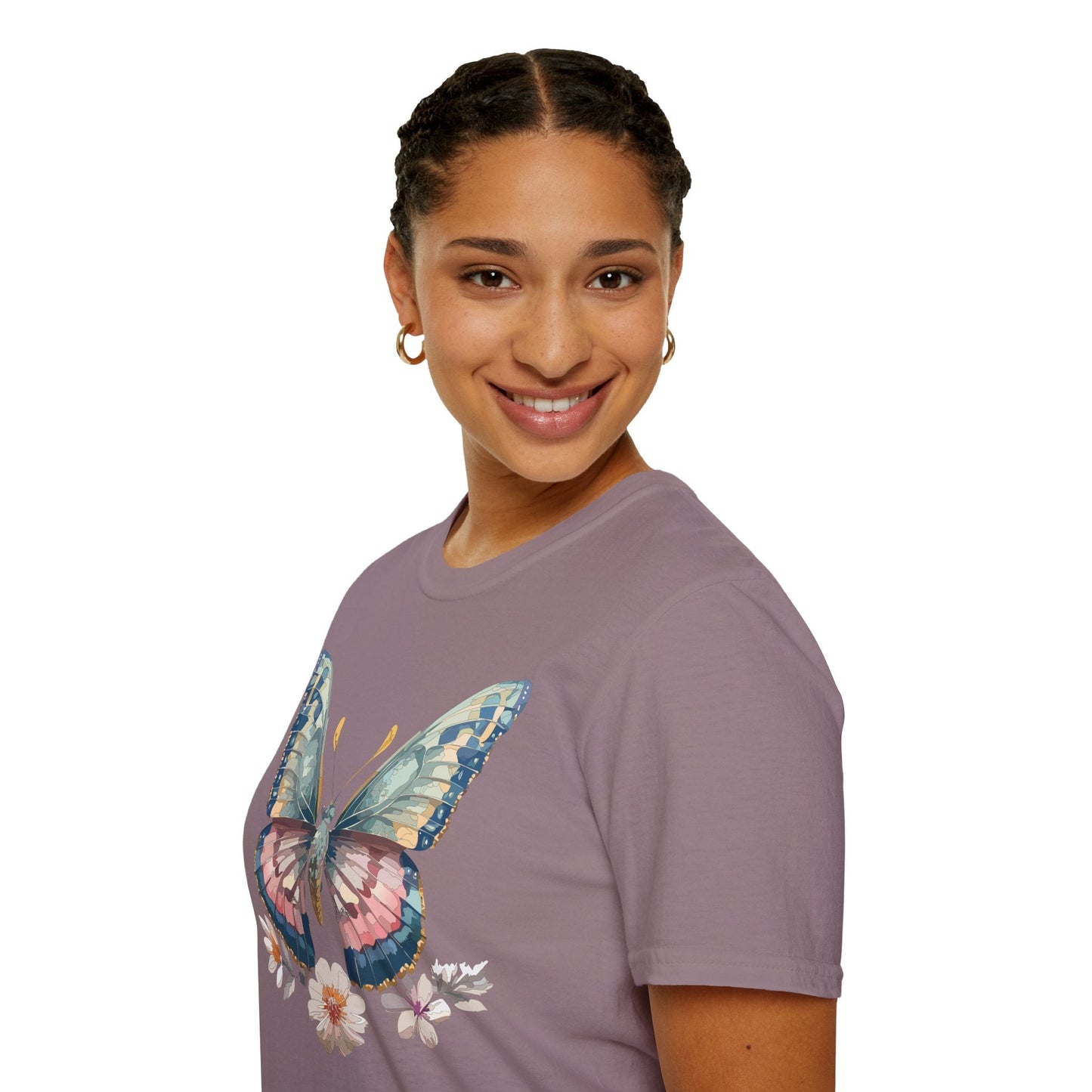 Butterfly Shirt Unisex Monarch Design Gildan Softstyle 64000 Ring Spun Cotton Tee