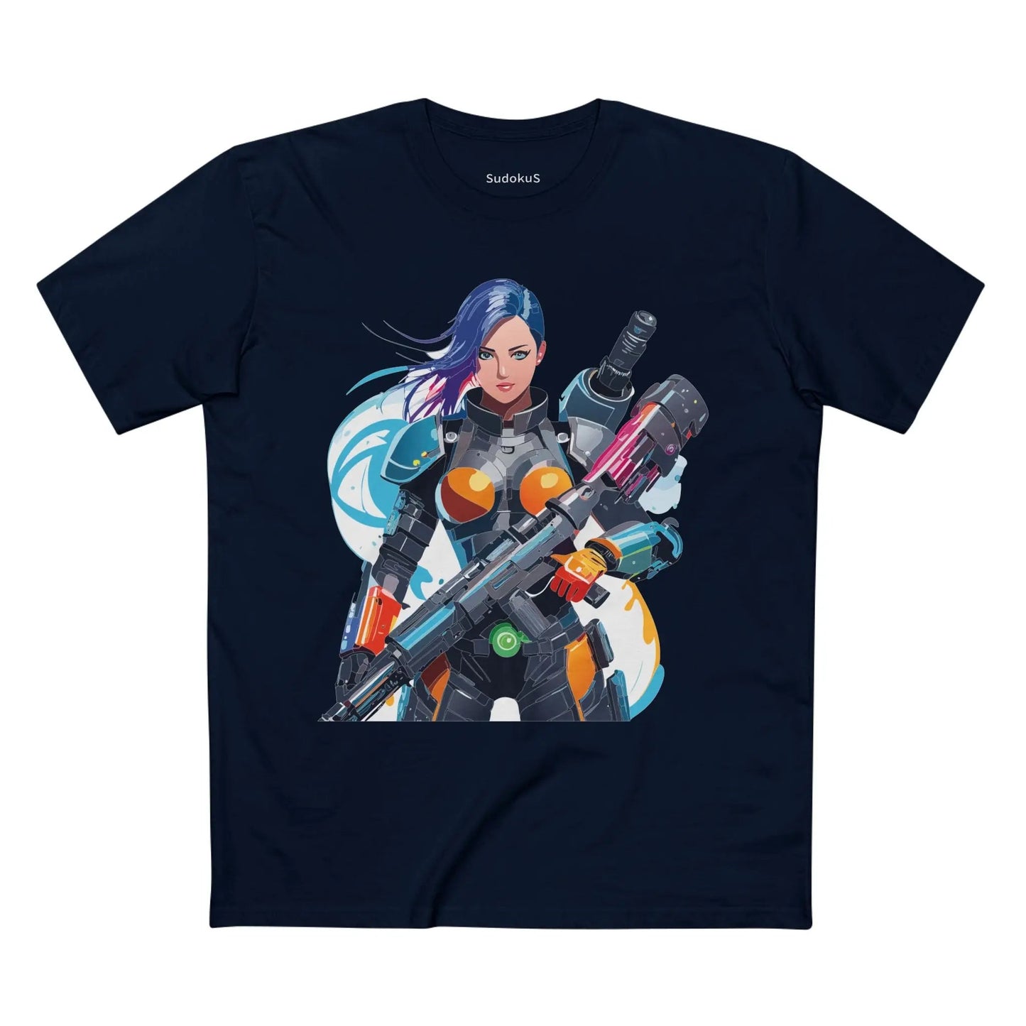 Army-woman Graphic Unisex 100 Cotton Staple Tee 24