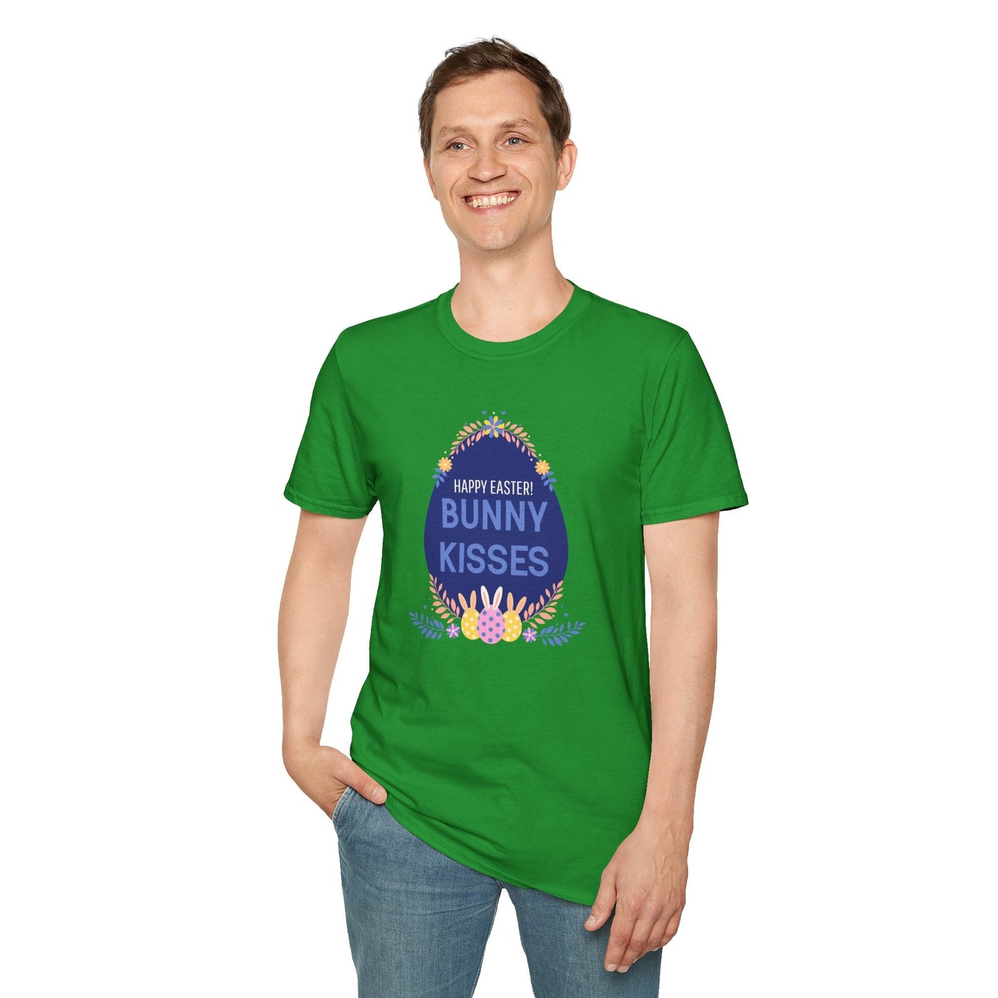 Easter Bunny Kisses T Shirt Unisex Gildan Softstyle Tee With Easter Signature Prints Design