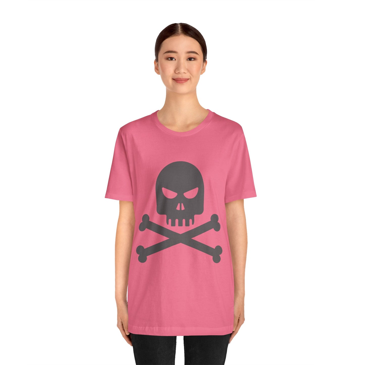 Unisex-T-Shirt aus Baumwolle mit Totenkopf