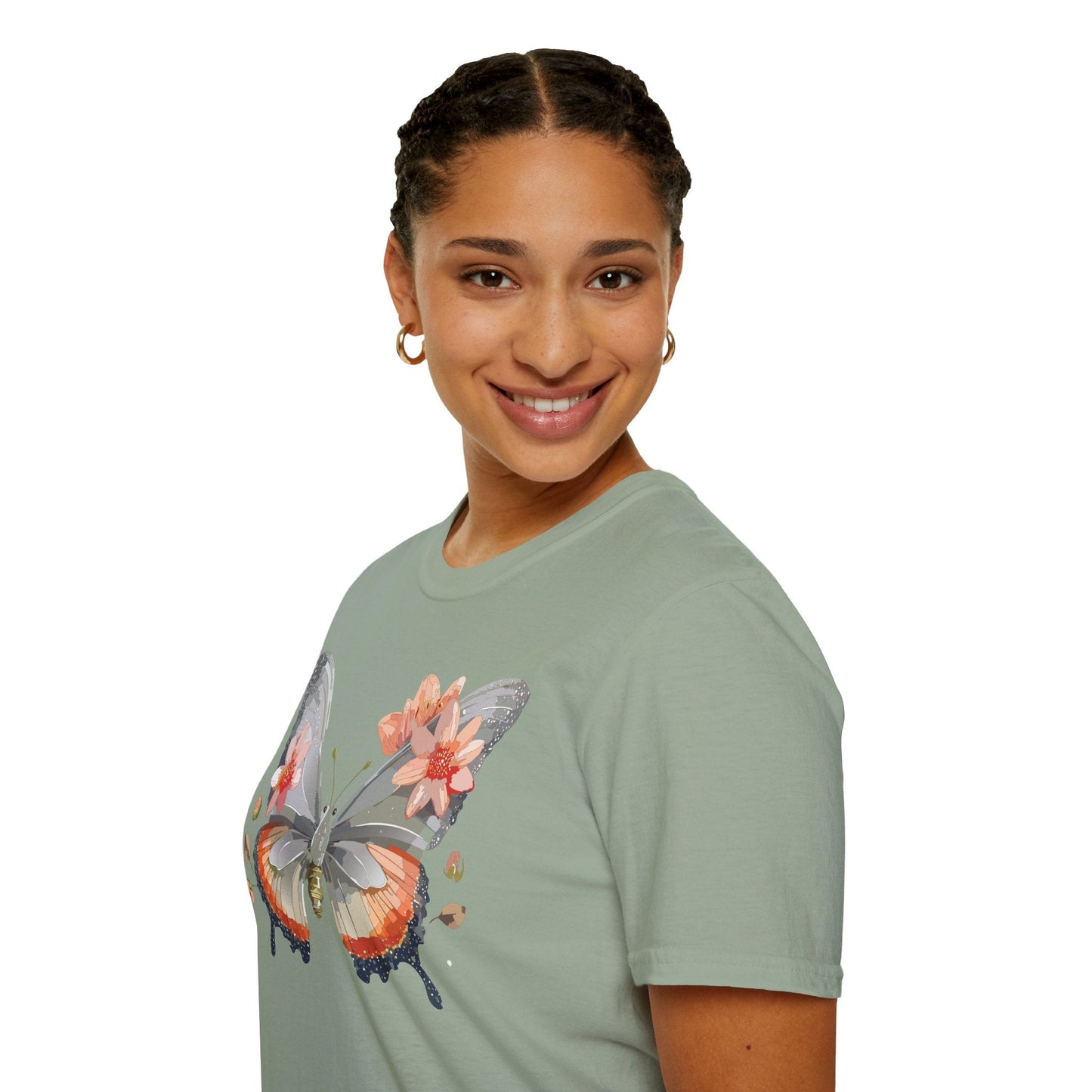 Monarch Butterfly T Shirt Unisex Softstyle Gildan 64000 100 Percent Ring Spun Cotton Tee