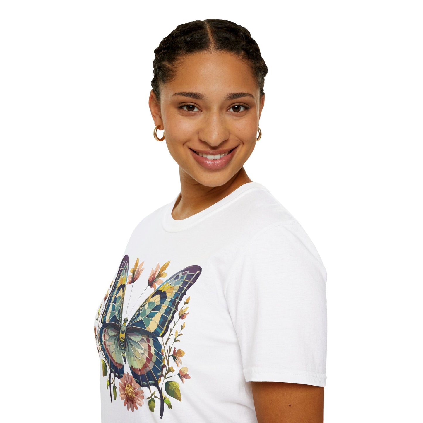 Butterfly Shirt Unisex T Shirt With Monarch Design Gildan Softstyle 64000 Ring Spun Cotton Tee