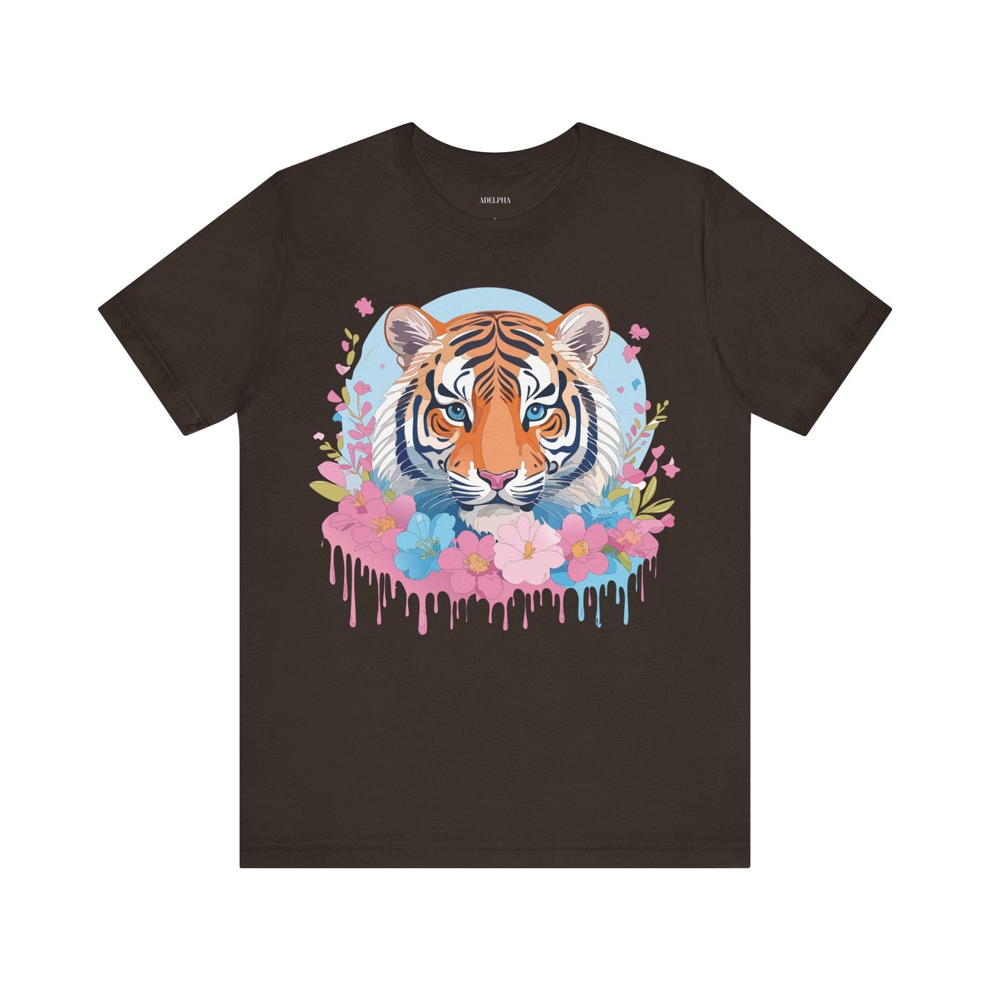 Tiger Graphic Tee by Adelpha Unisex Vintage Inspired Artwork Short Sleeve Shirt Edition