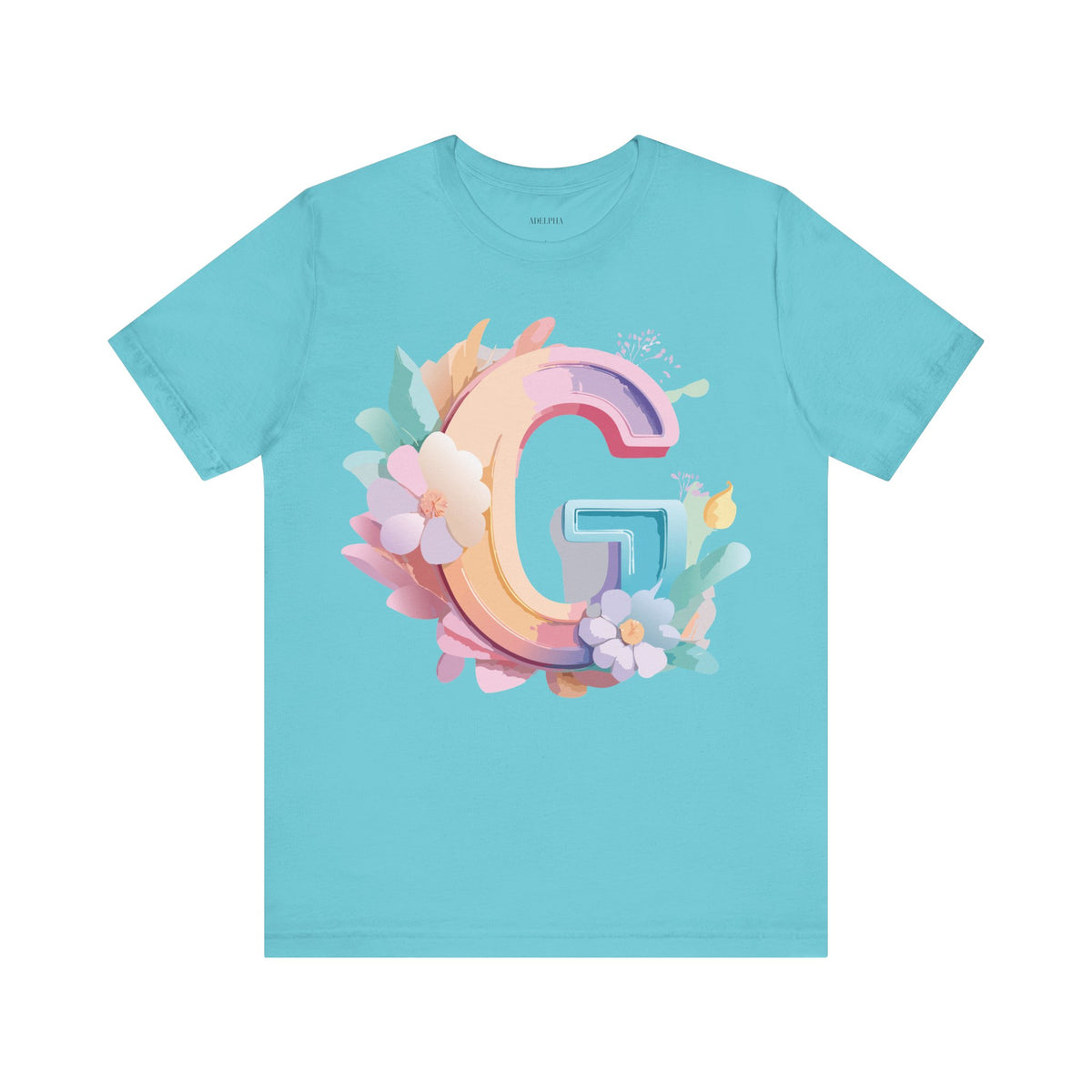 Letter G Graphic Unisex Cotton Bella+Canvas Tee with Art Letter Design