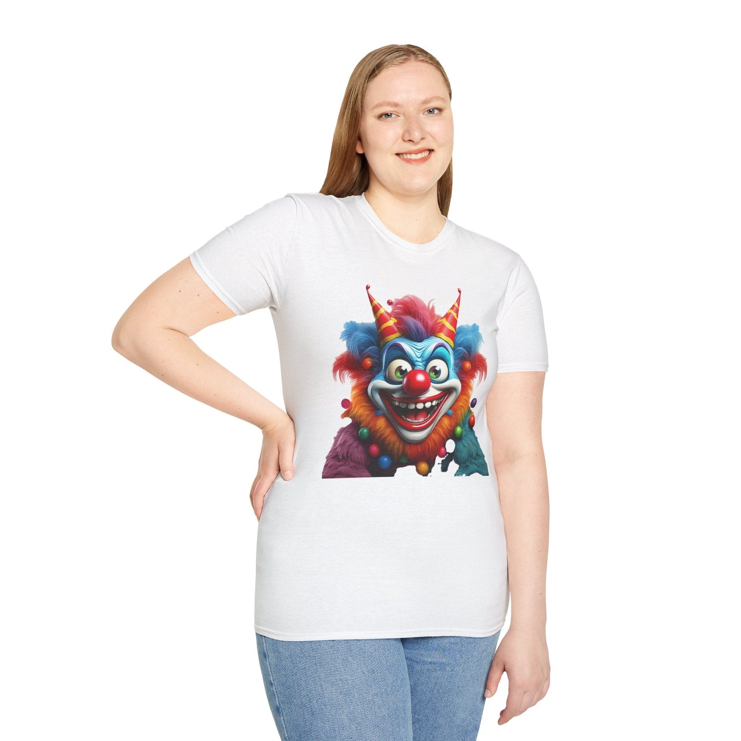 Clown Shirt For Men And Women Funny Circus Tee Scary Man Shirt Unisex Softstyle Tee
