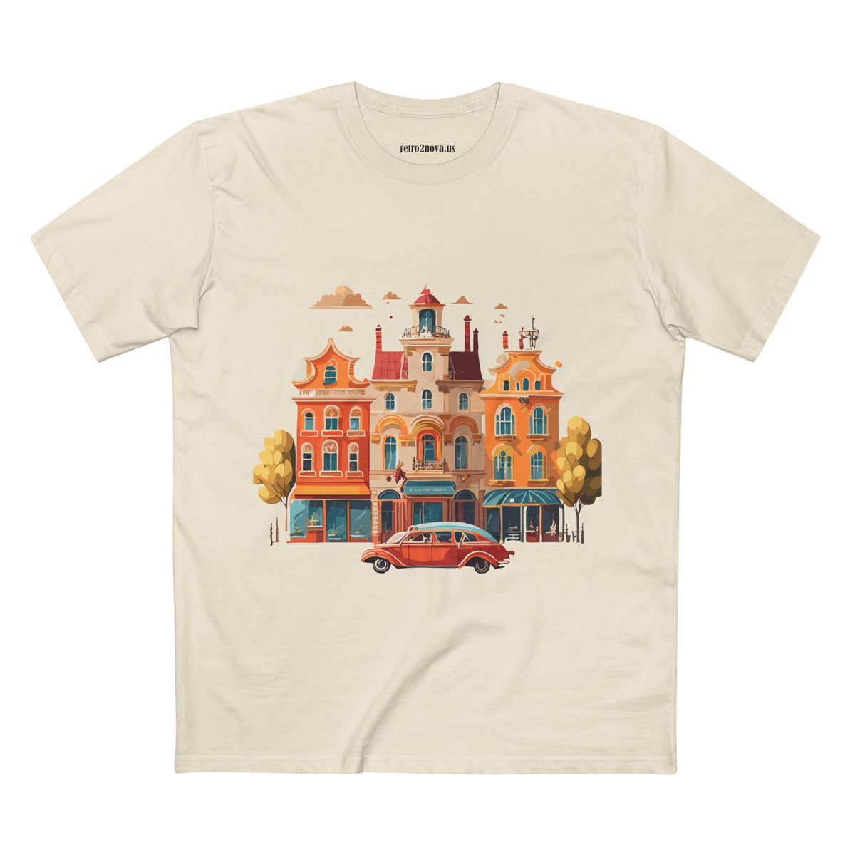 Retro Car Vintage Graphic Tee Staple Unisex 100 Cotton Tee Shirt - RC-22