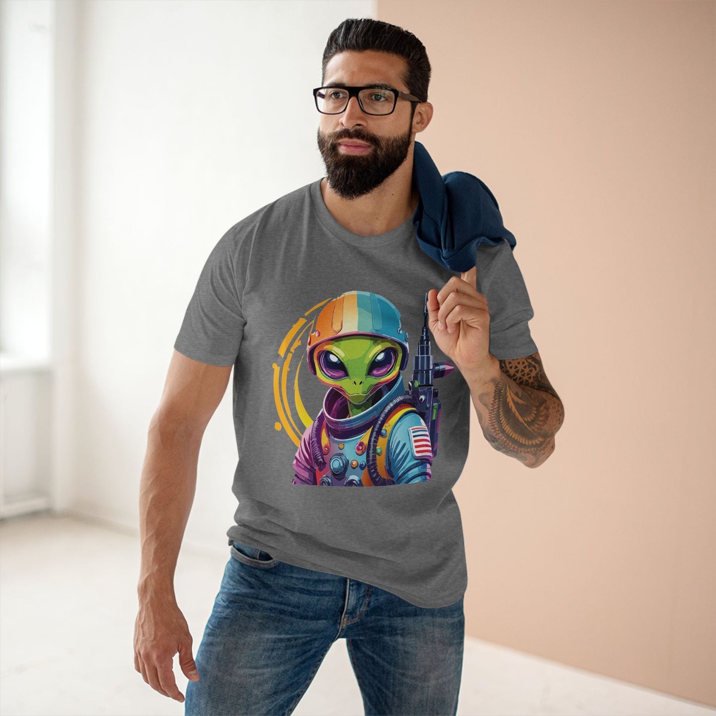 Aliens Graphic Unisex 100 Cotton Staple Tee 60