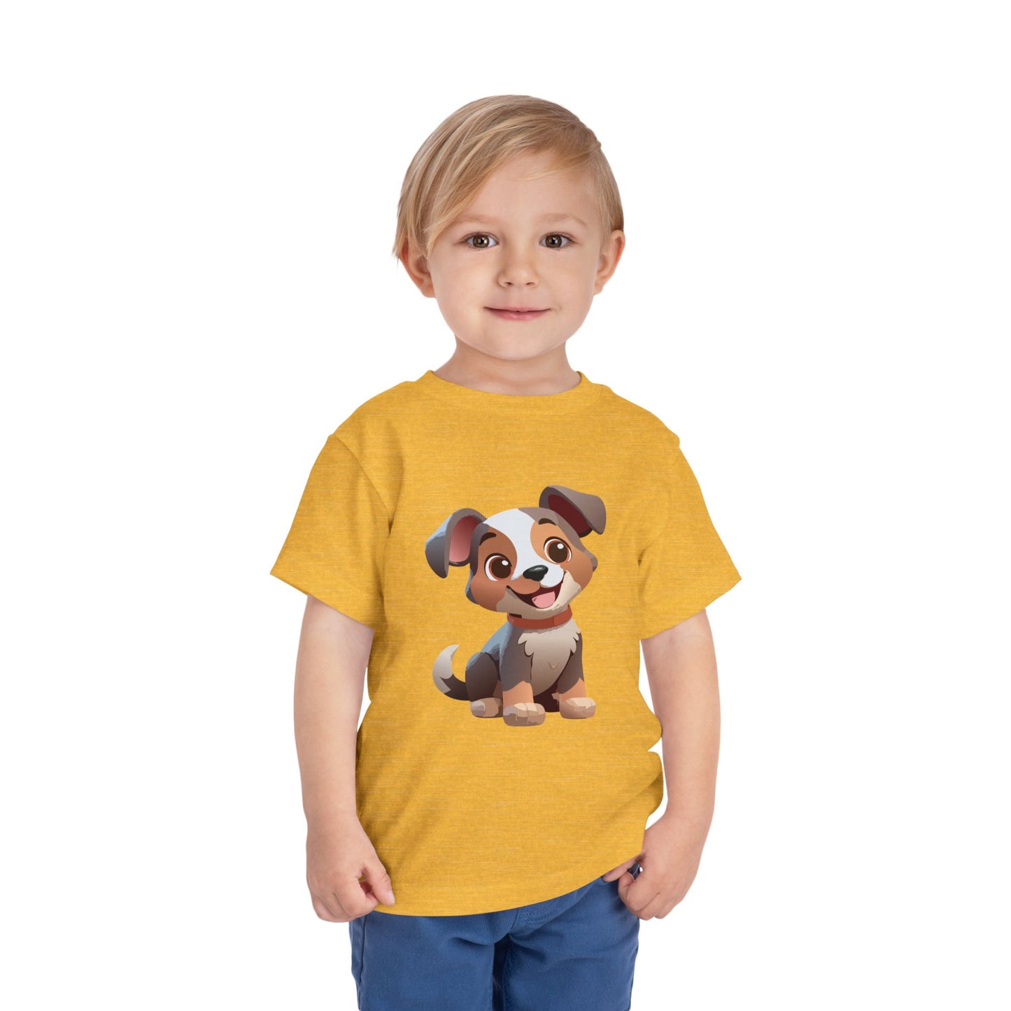 Bonita camiseta de manga corta para niños pequeños con diseño de cachorro: regalo adorable para amantes de las mascotas (2 a 5 años)