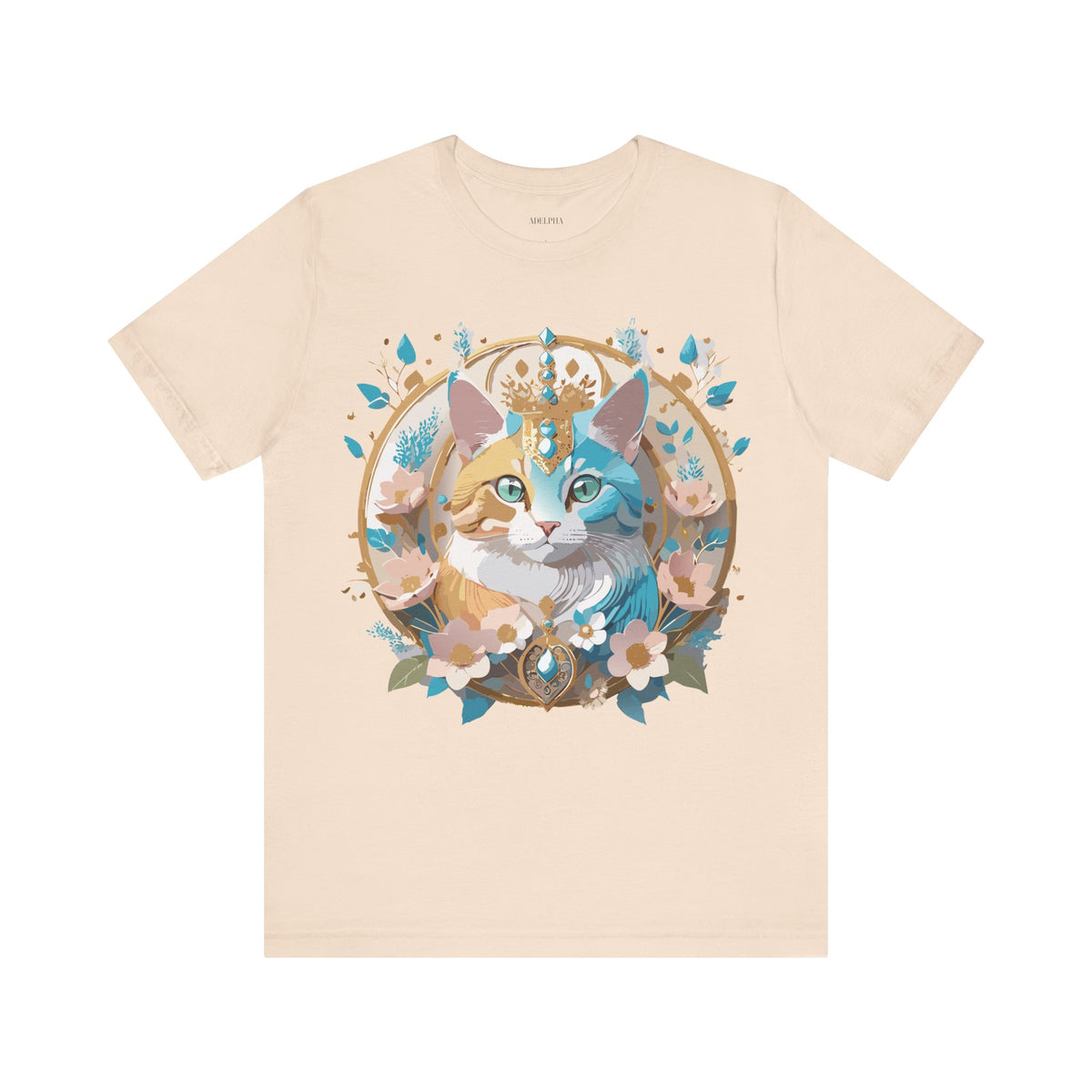 Medallion Graphic Unisex Cotton Bella+Canvas Tee with Floral Art Design m58