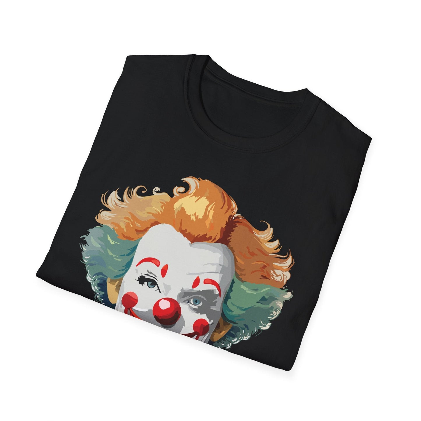Unisex Short Sleeve Softstyle Clown T Shirt With Funny Man Circus Theme Tee Gildan 64000