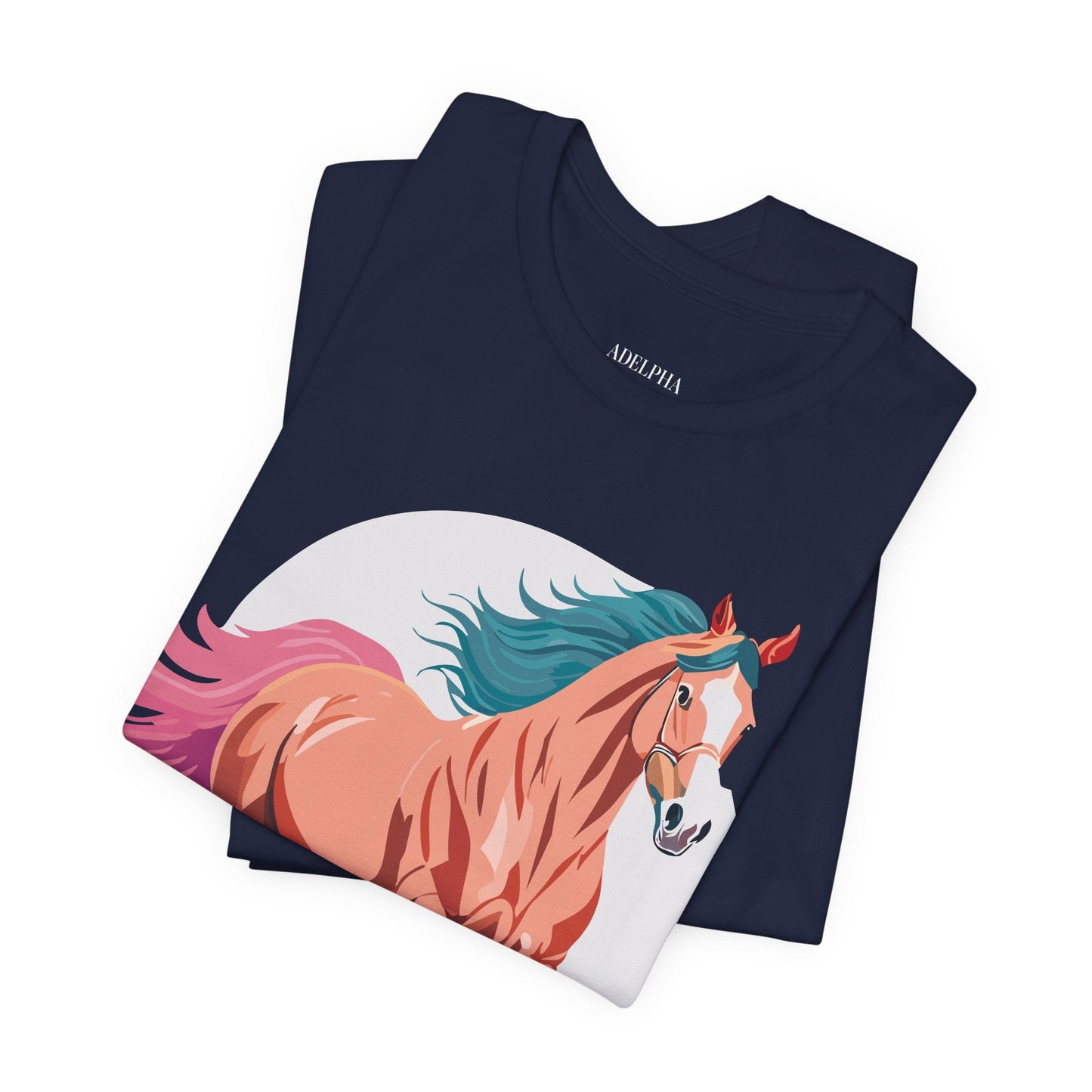 Horse Graphic T Shirt Unisex Adelpha Vintage Inspired Art Design Tee For Everyday Wear