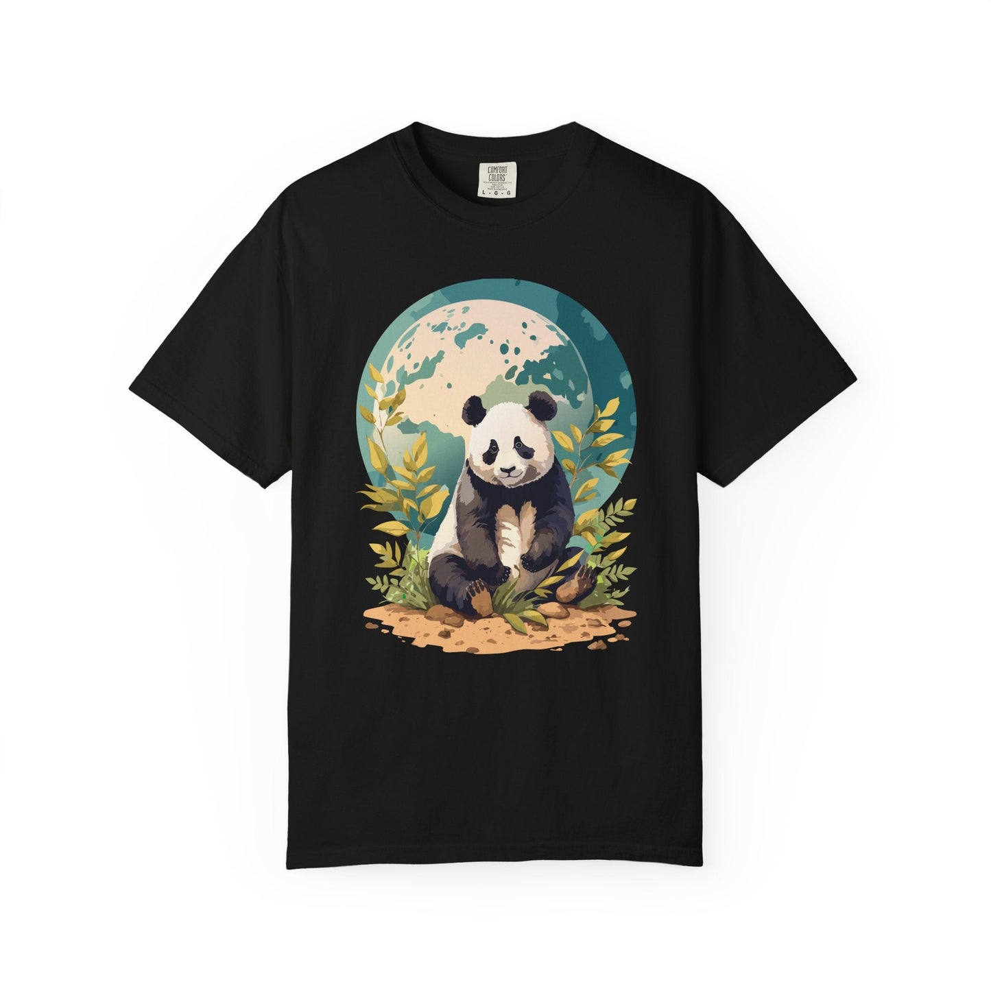 Panda Portrait Graphic T-Shirt Unisex Cotton Floral Animal Art Tee pp6