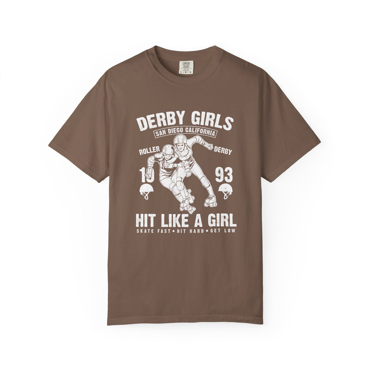 Derby-Girls Roller San Diego California Unisex Comfort Colors Garment-Dyed Heavyweight 100 Cotton Art Design T-Shirt w92
