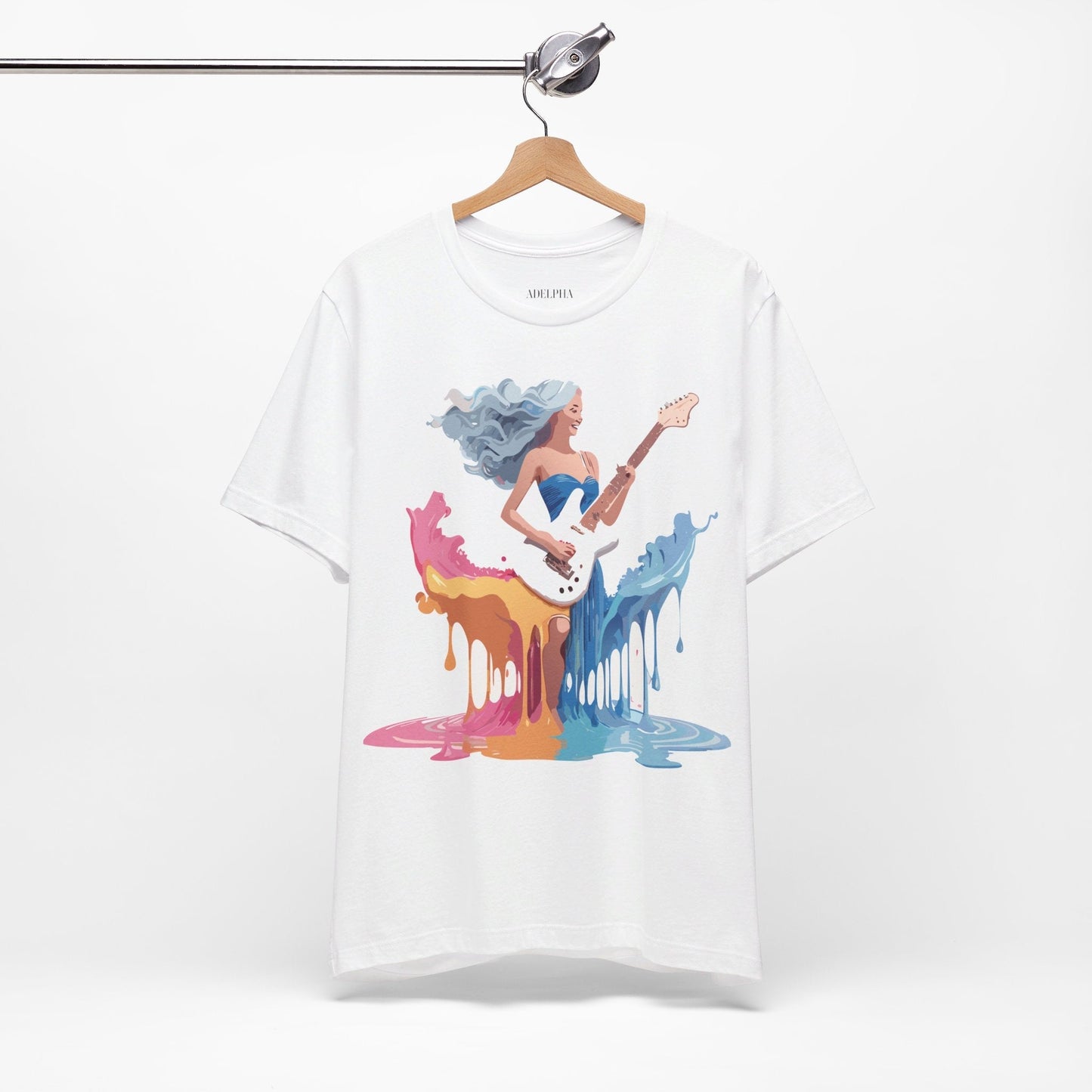 Music Graphic Tee Unisex Short Sleeve Shirt With Vintage Inspired Artwork From Adelpha
