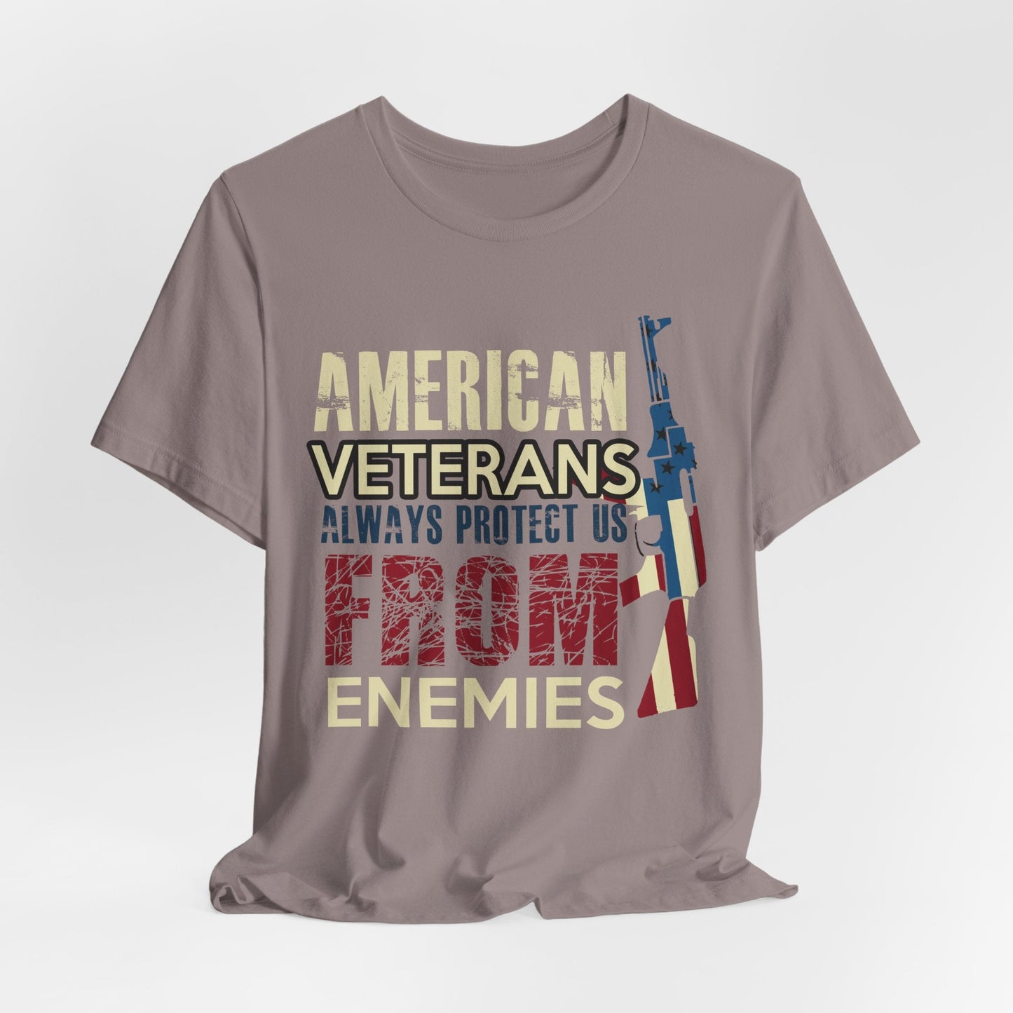 Army Veteran Patriotic Graphic Design Unisex Cotton T-Shirt v44