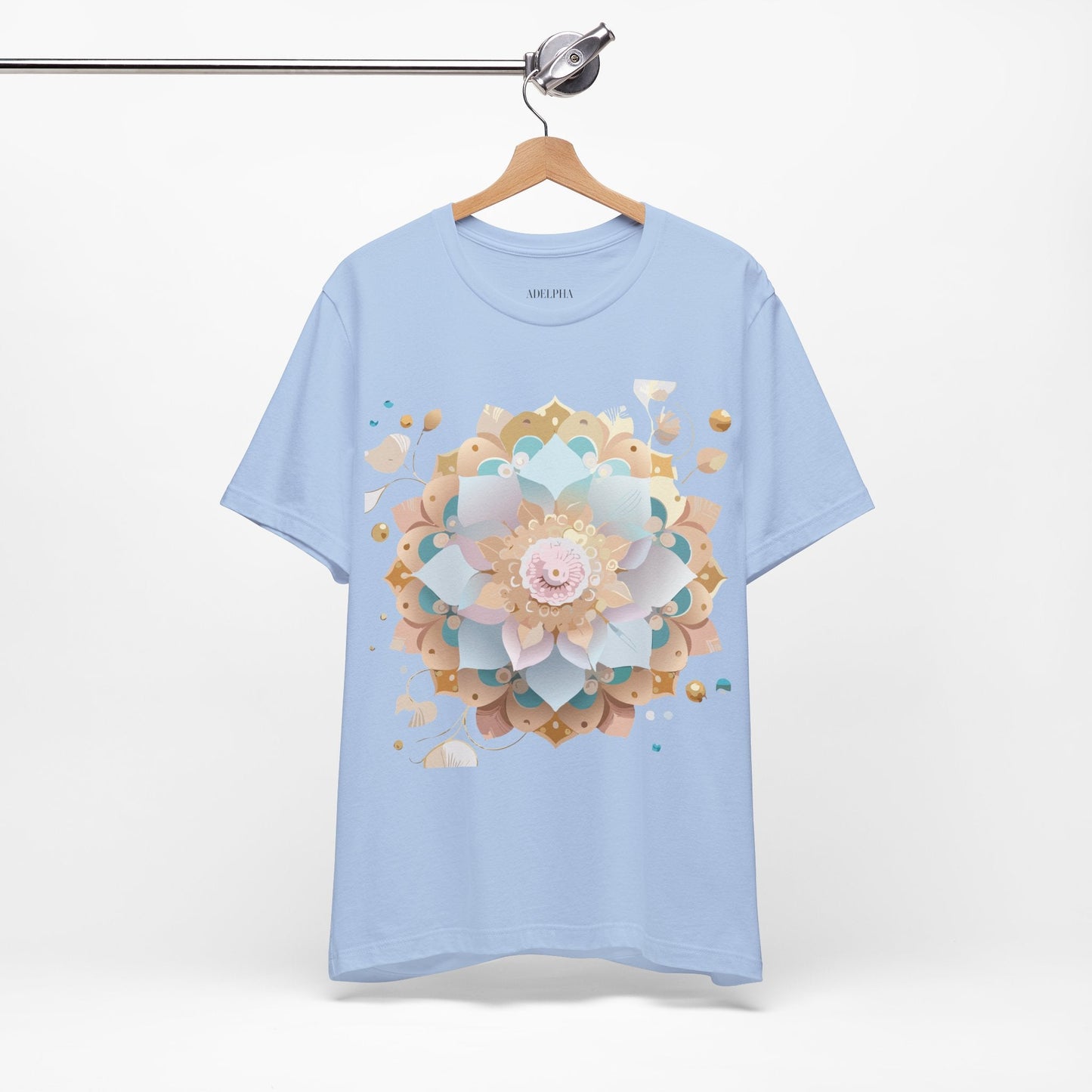 Mandala Graphic Unisex 100 Cotton Vintage Floral Artwork Tee 9