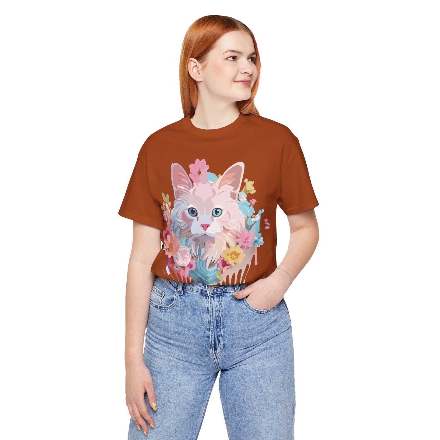 Cat Graphic Tee Unisex Shirt With Cat Art By Adelpha Vintage Inspired
