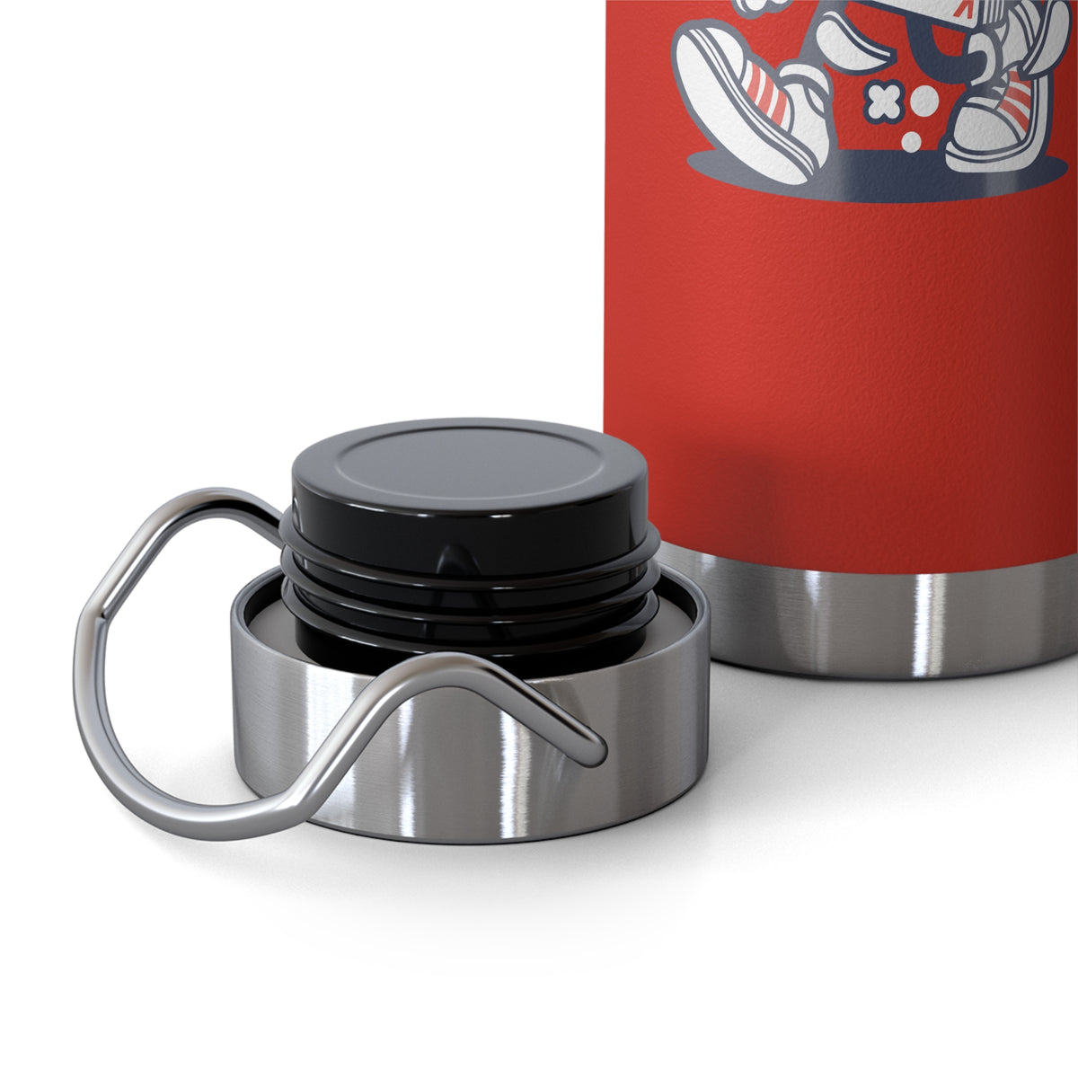 22oz Copper Insulated Water Bottle with Cartoon Design - CV30