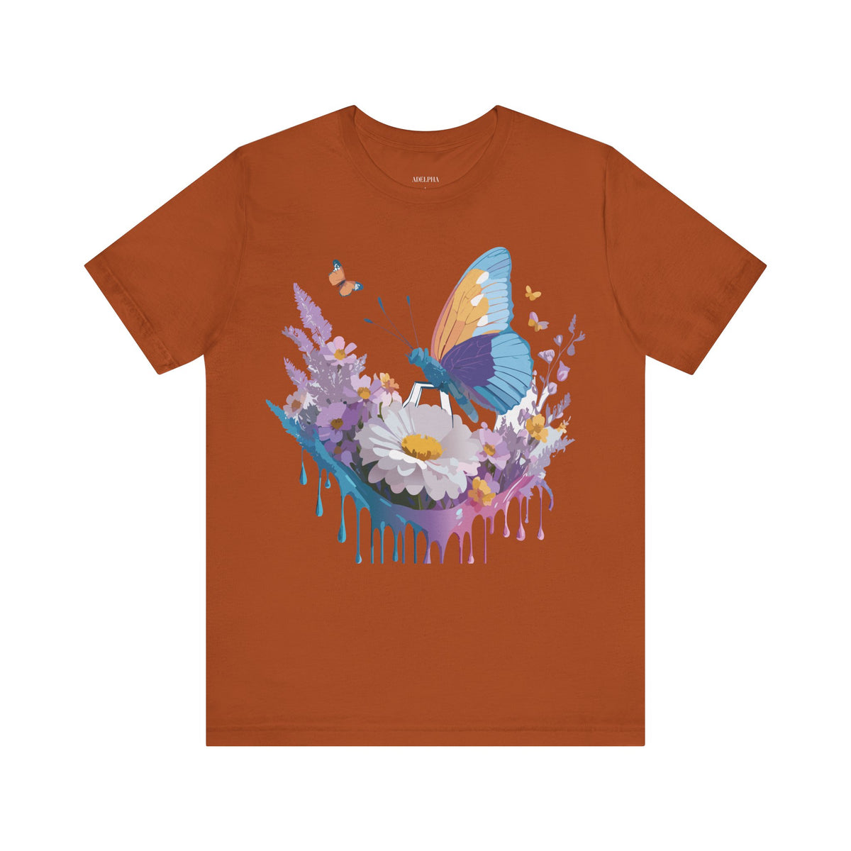 Butterfly Graphic Unisex Cotton Bella+Canvas Tee with Art Design n55