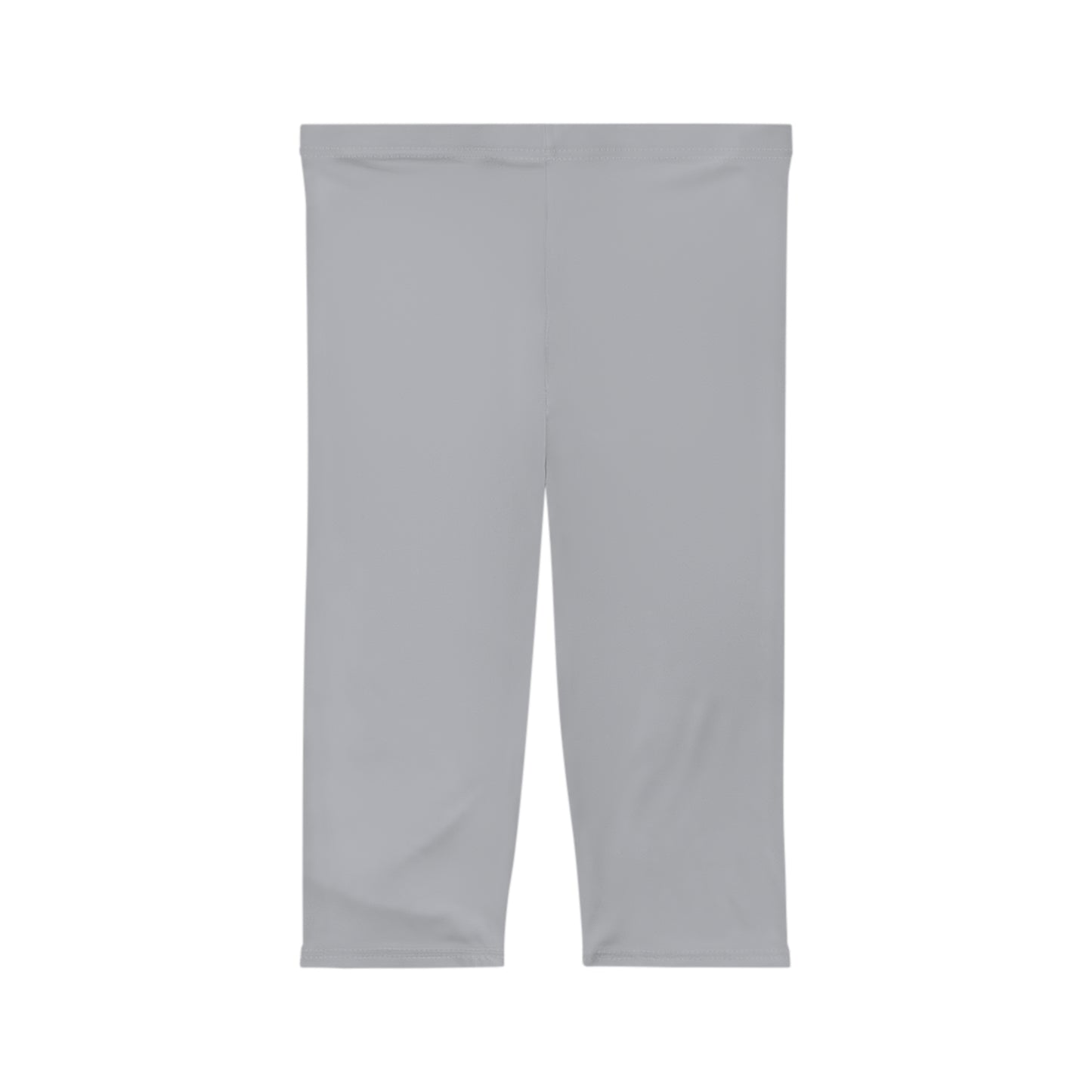 Pale Slate Color Women's Brushed Suede Poly Span Casual Capri Leggings XS-2XL