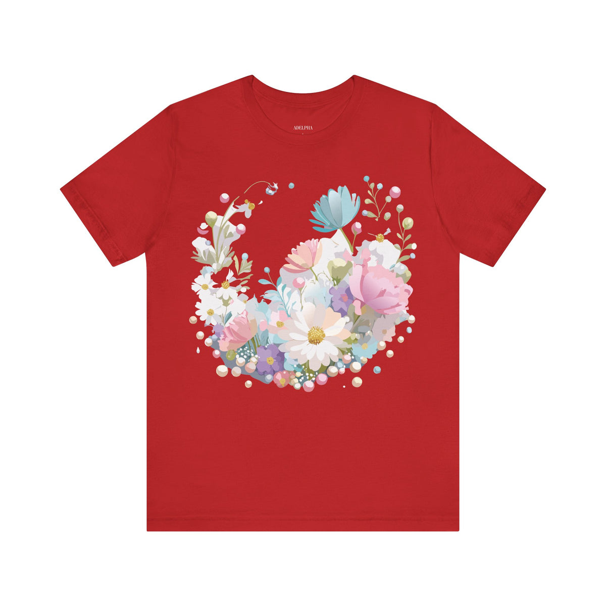 Floral Graphic Tee Shirt - Bella+Canvas Unisex 100 Cotton 22