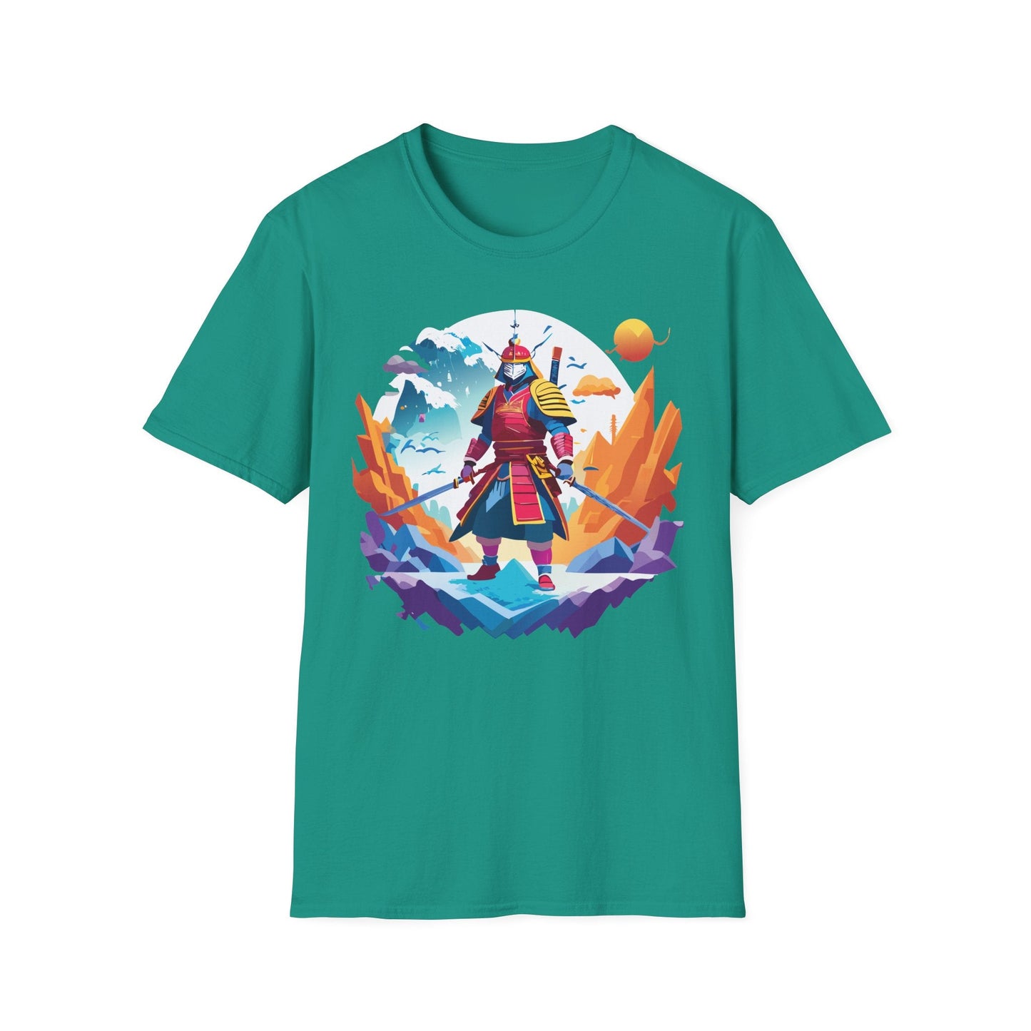 Samurai Shirt Unisex Short Sleeve T Shirt Gildan Softstyle 64000 100 Percent Ring Spun Cotton Tee