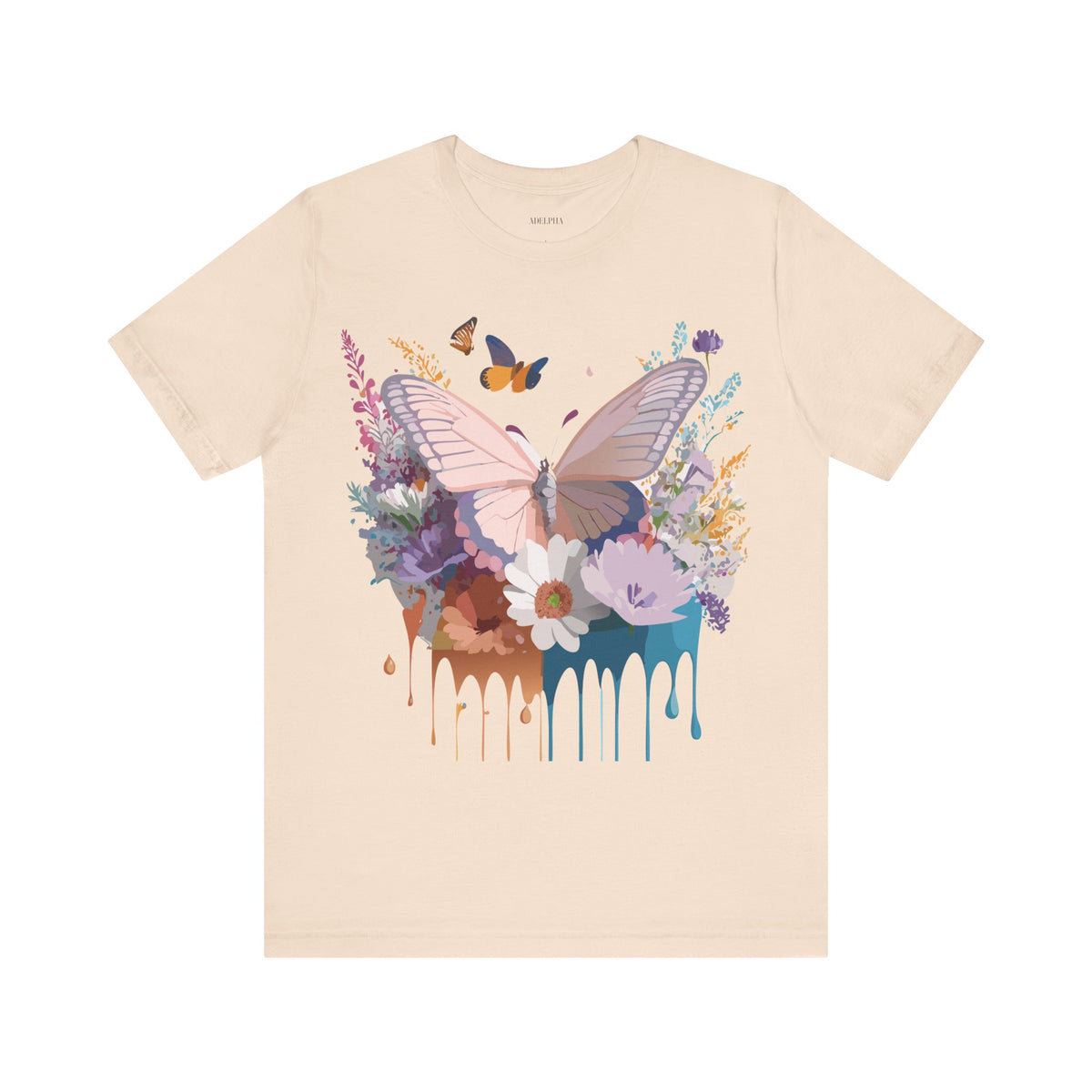 Butterfly Graphic Unisex Cotton Bella+Canvas Tee with Art Design n17