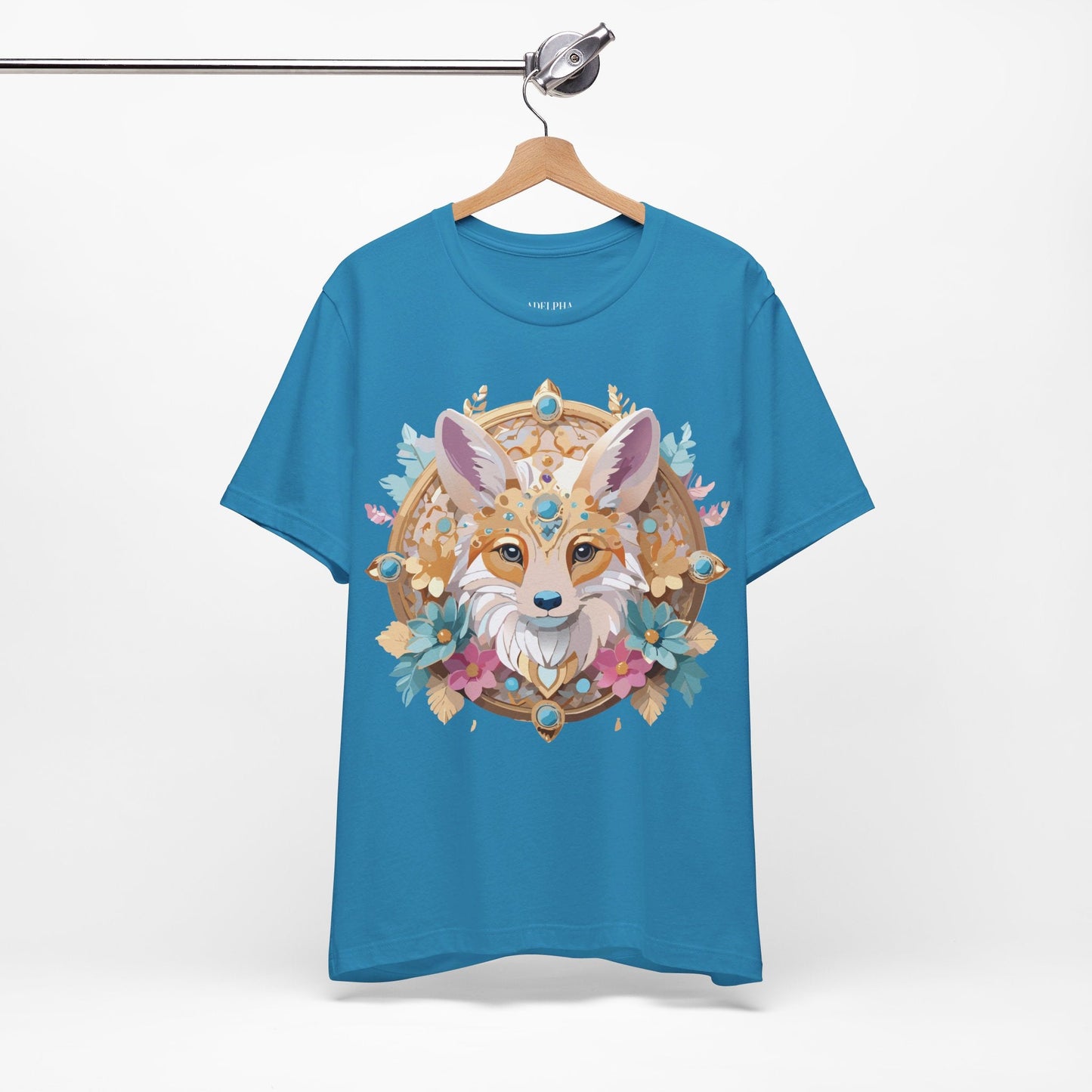 Unisex Graphic Tee From Adelpha Medallion Art Design Vintage Inspired Look Everyday Wear Style