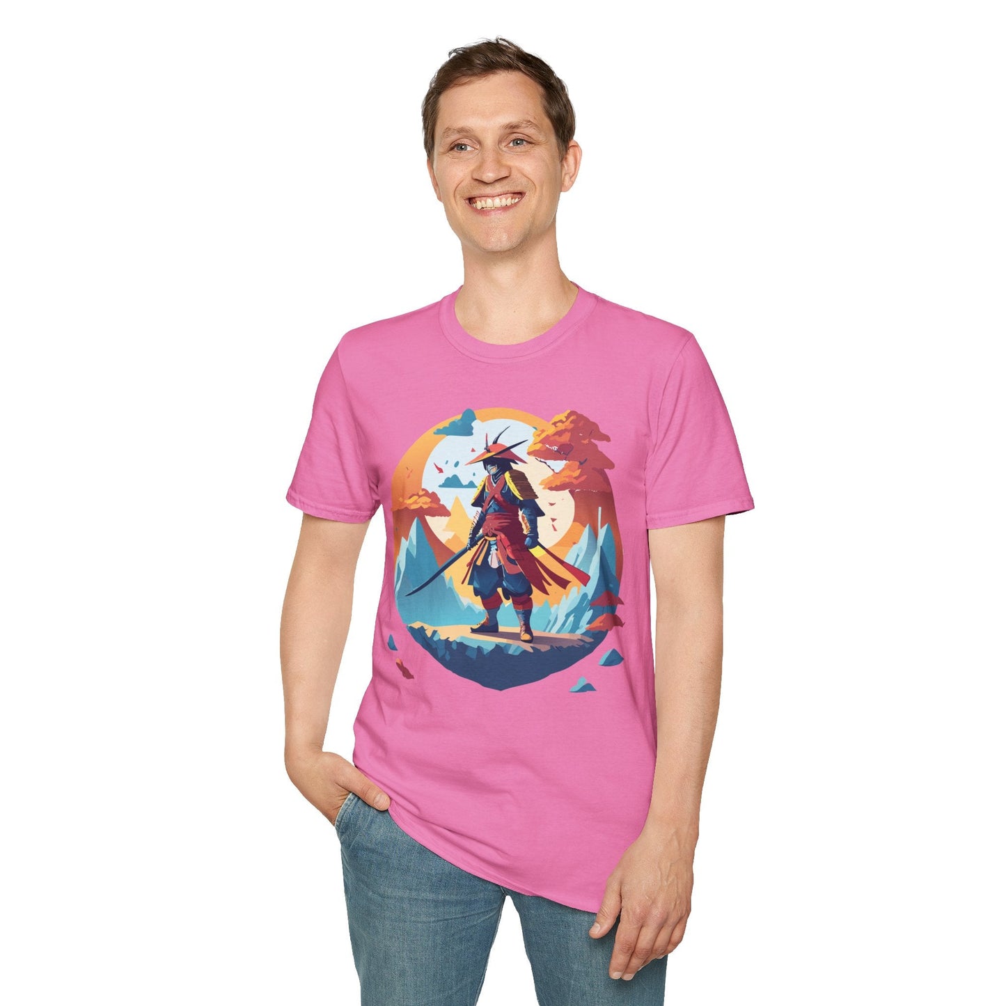 Samurai Shirt Unisex Tee Gildan Softstyle 64000 100 Percent Ring Spun Cotton Lightweight