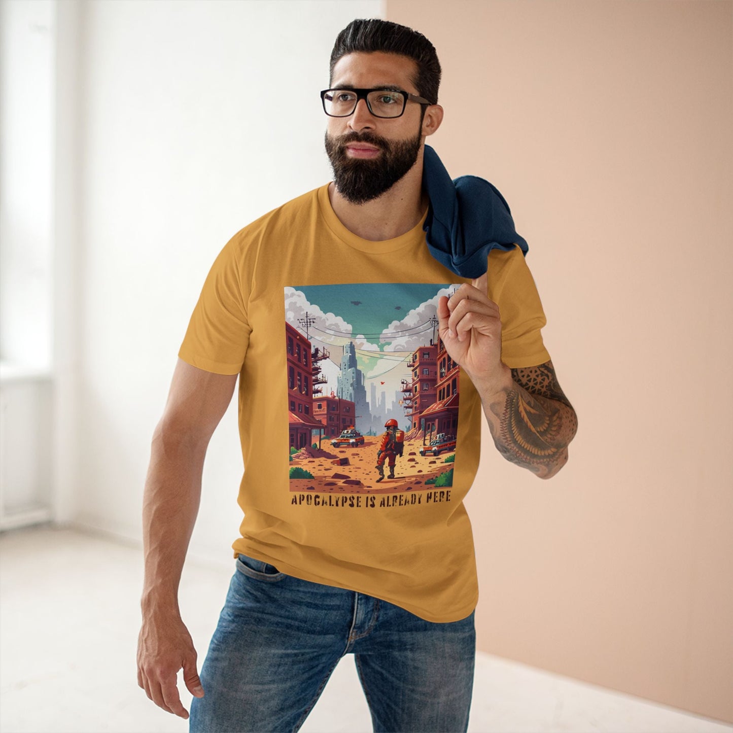 Cataclysm Doomsday Shirt Unisex Premium Cotton Tee With Original Art Design Retro2Nova